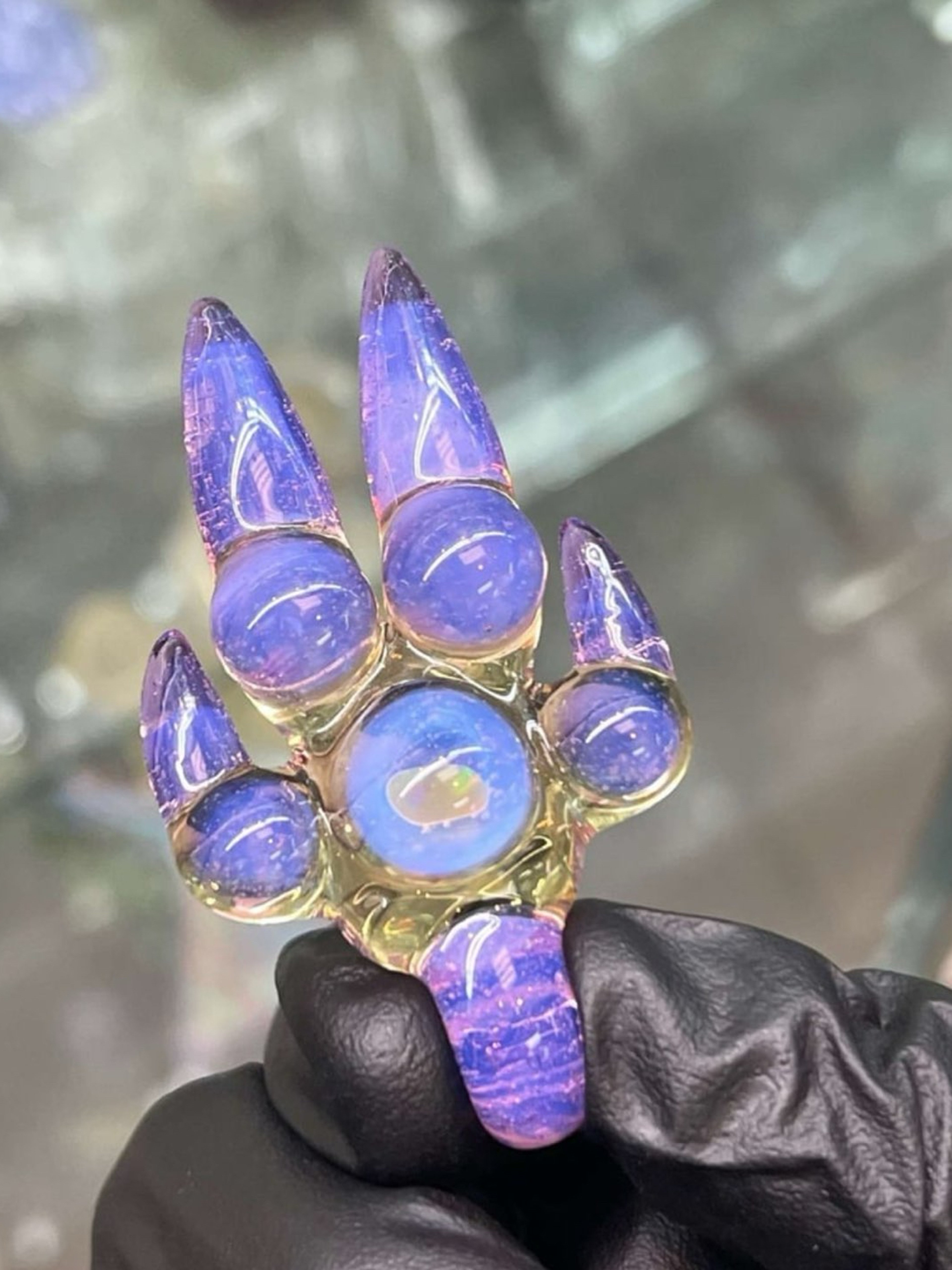 Preview pic of Ryan Kane Opal Wolf Paw Pendant