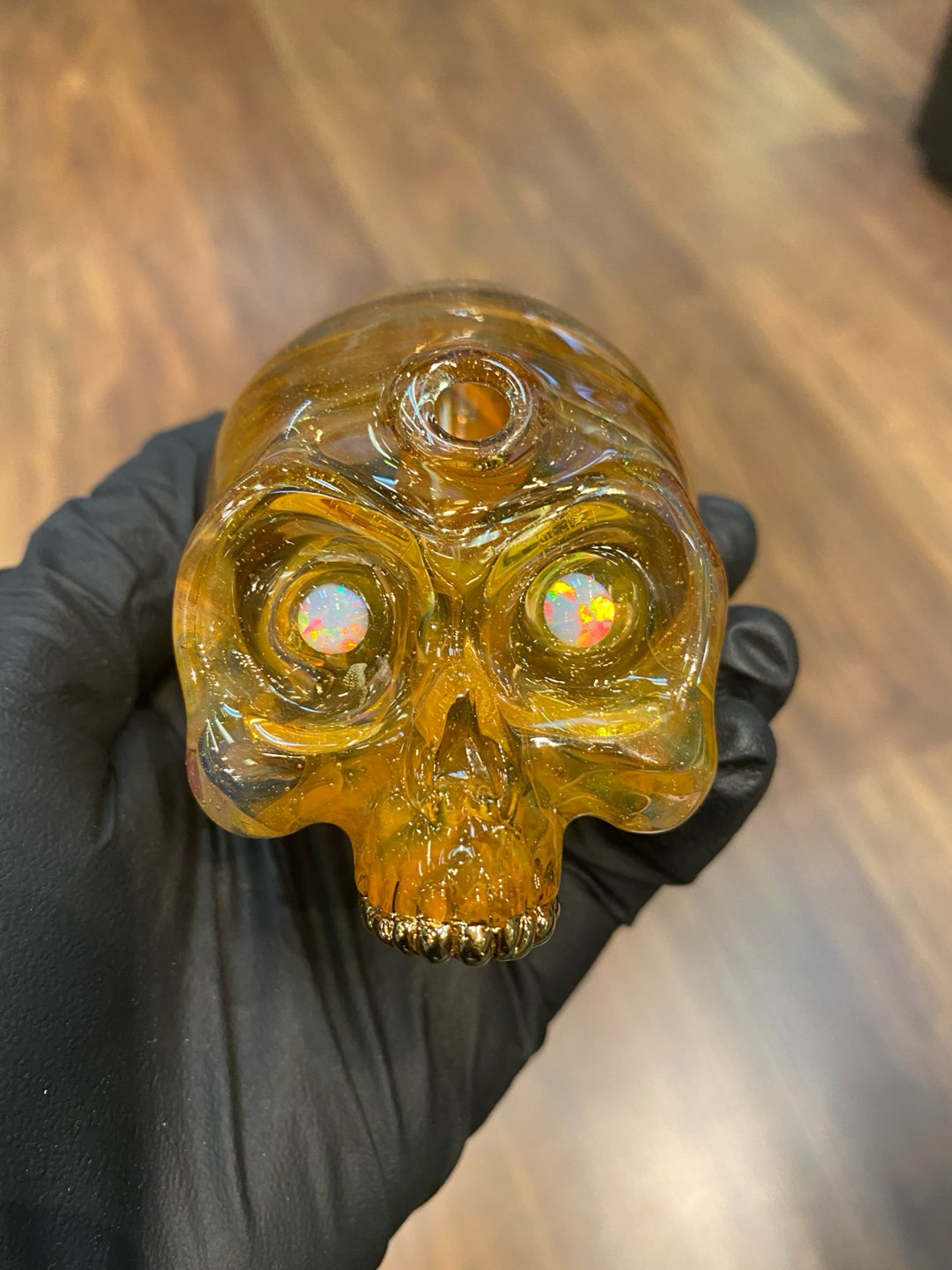 Preview pic of Gold plated double Opal Sweeney Kapala