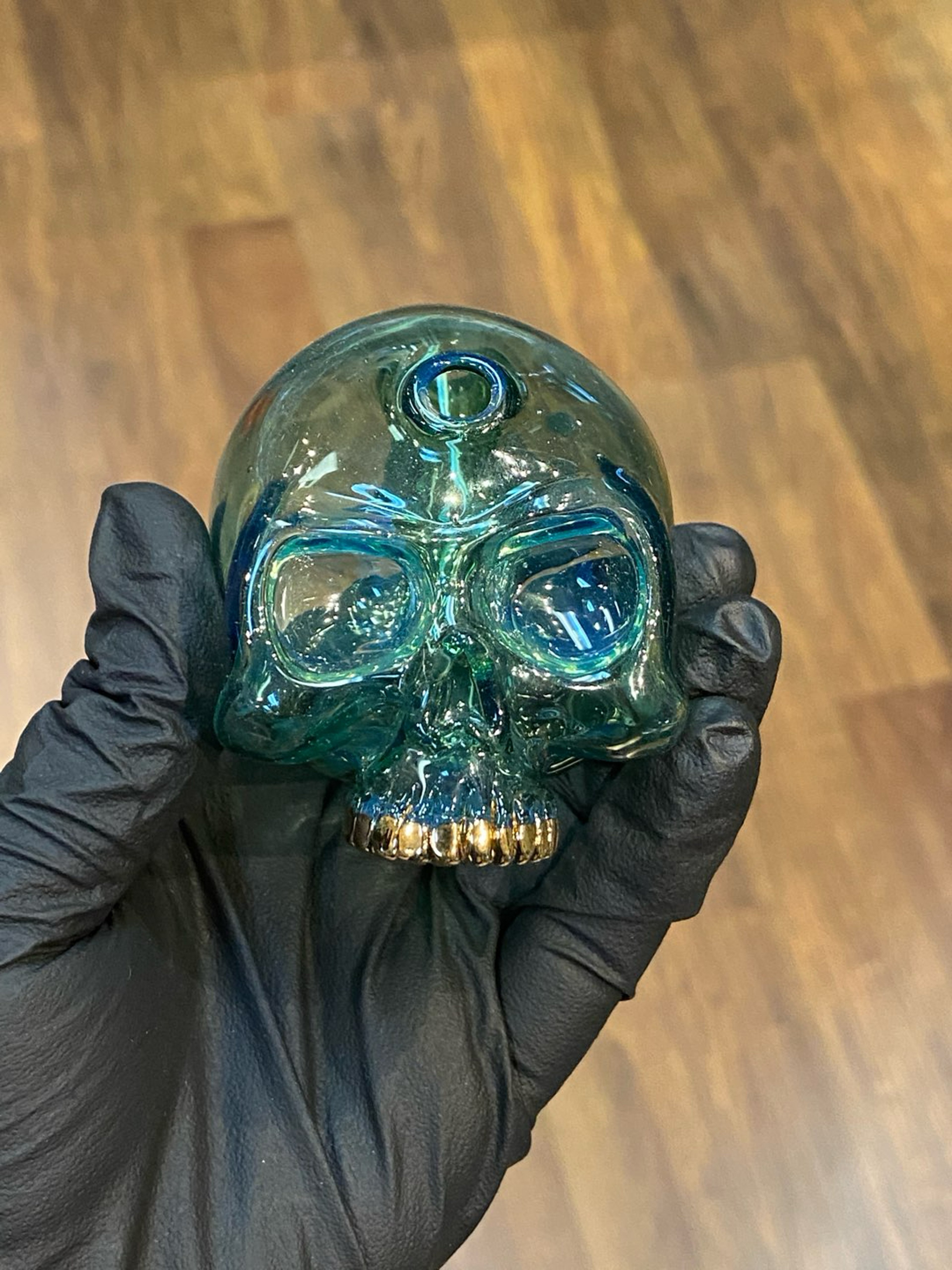 Preview pic of Gold plated blue/green Kapala