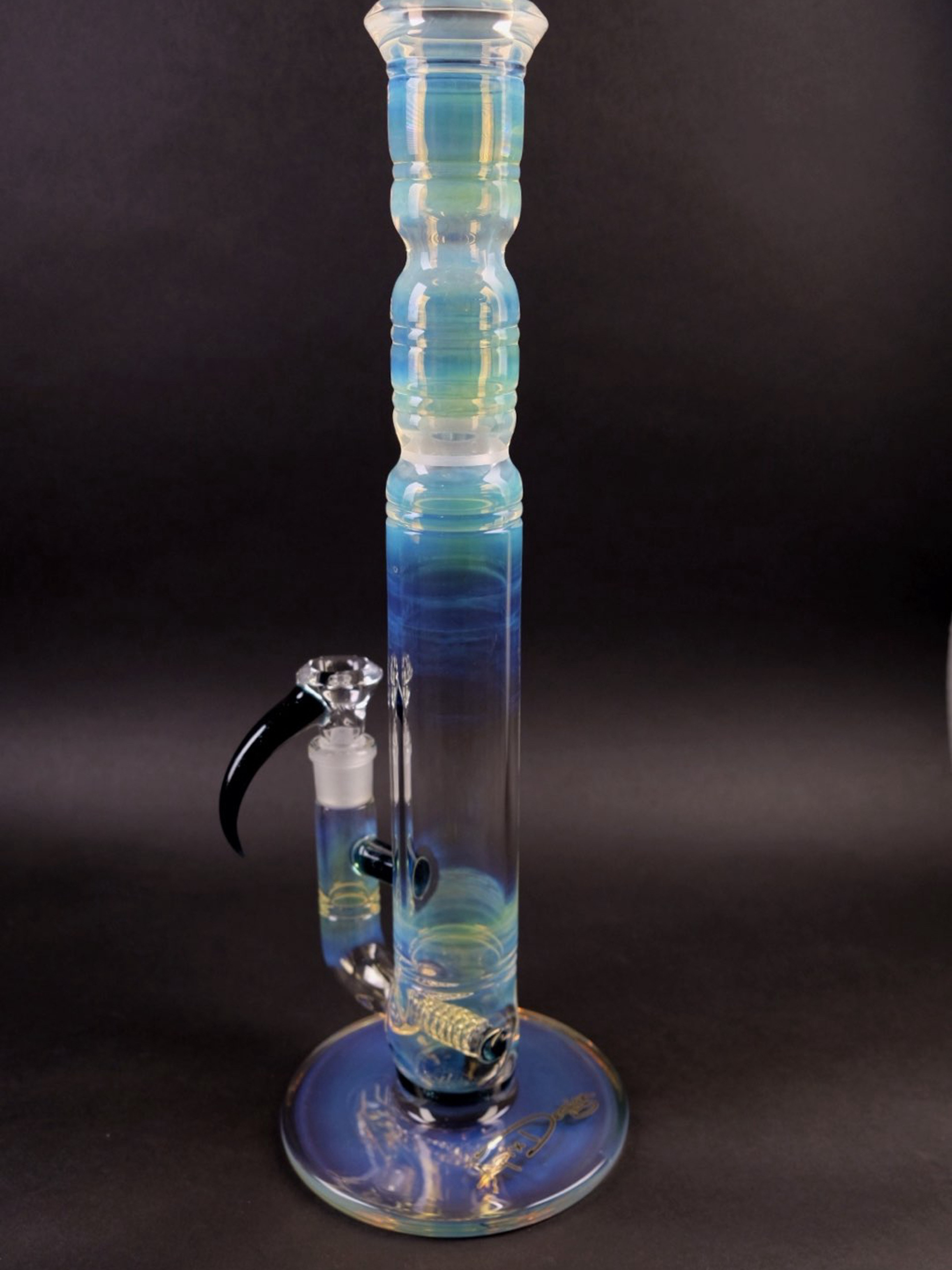 Preview pic of Silver Fumed 50x5mm Gridded Stemline w/Blue Stardust accents