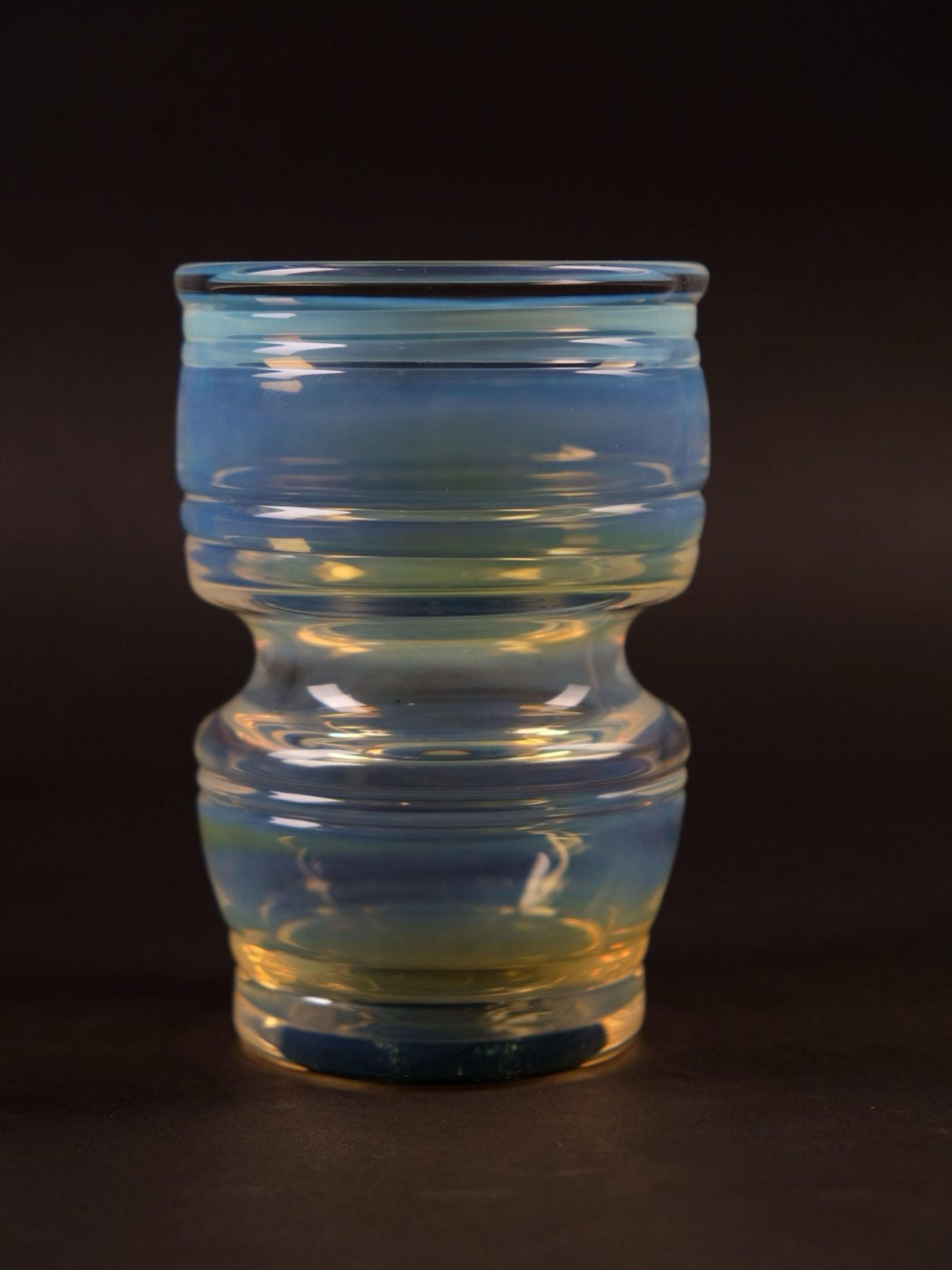 Preview pic of Silver Fumed Drinking Glass/Blue Stardust