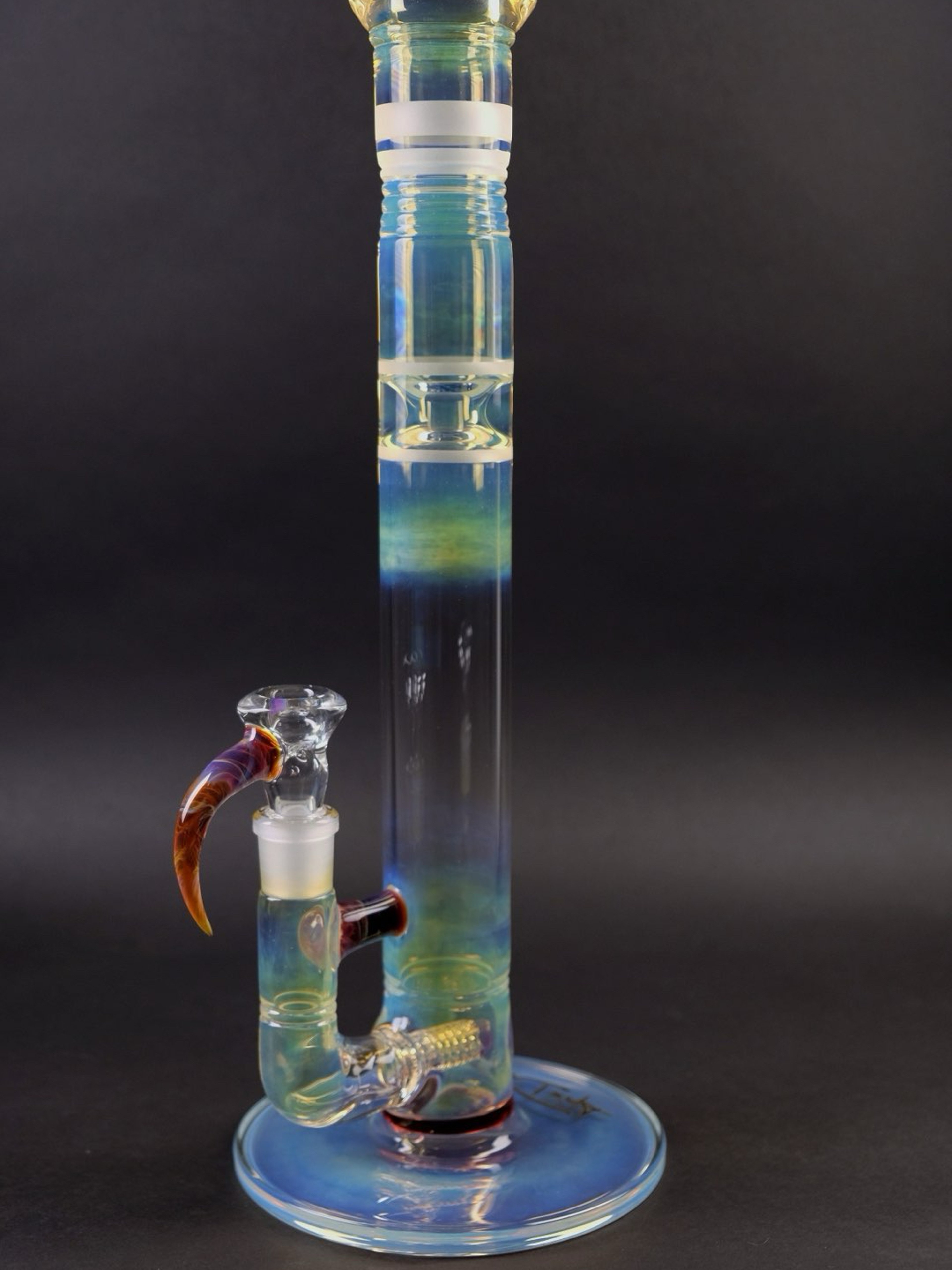 Preview pic of Amber Purple 45x5mm Silver Fumed Stemline with blasted accents
