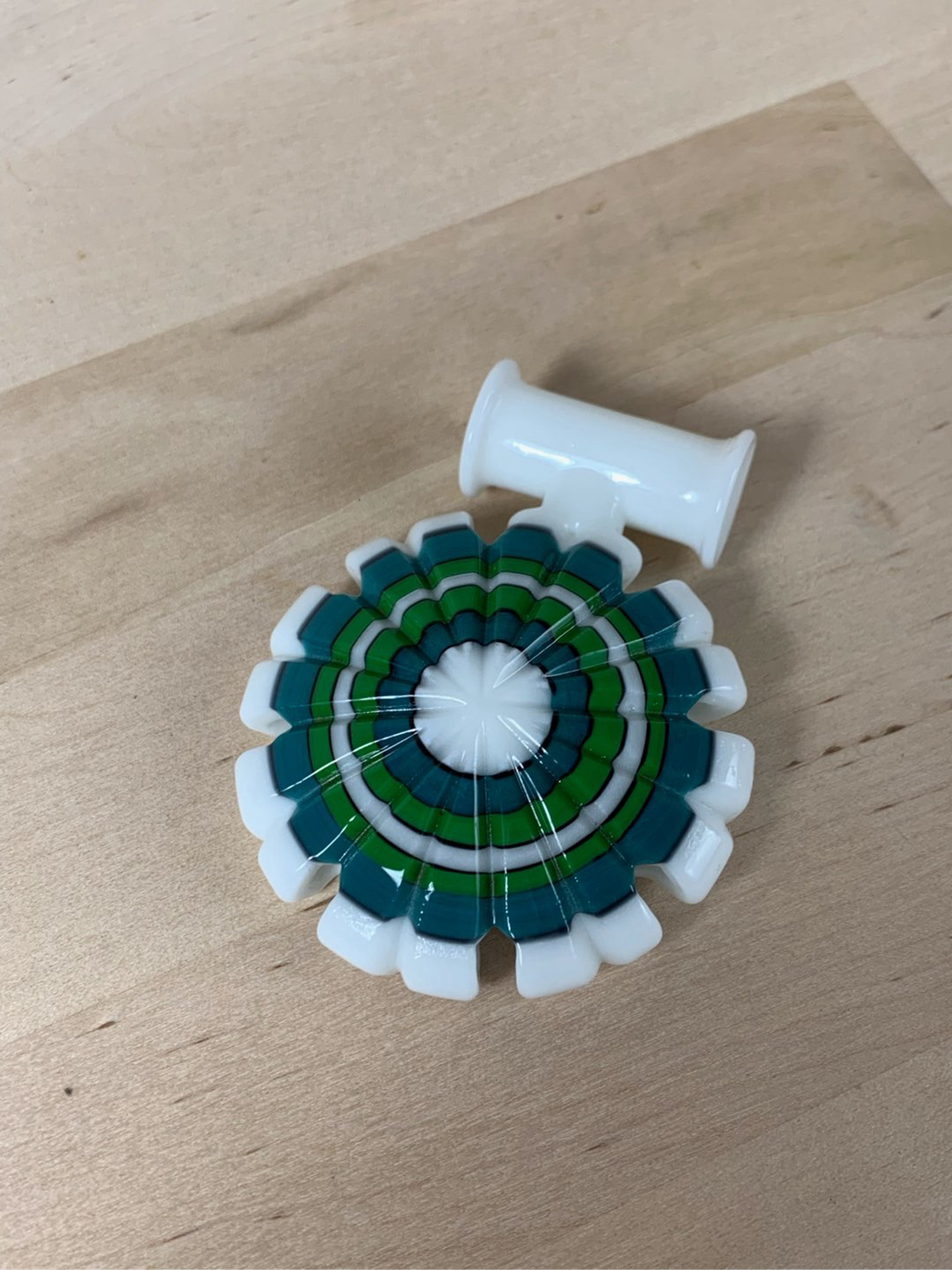 Preview pic of PA Jay Carved Mandala Pendant White