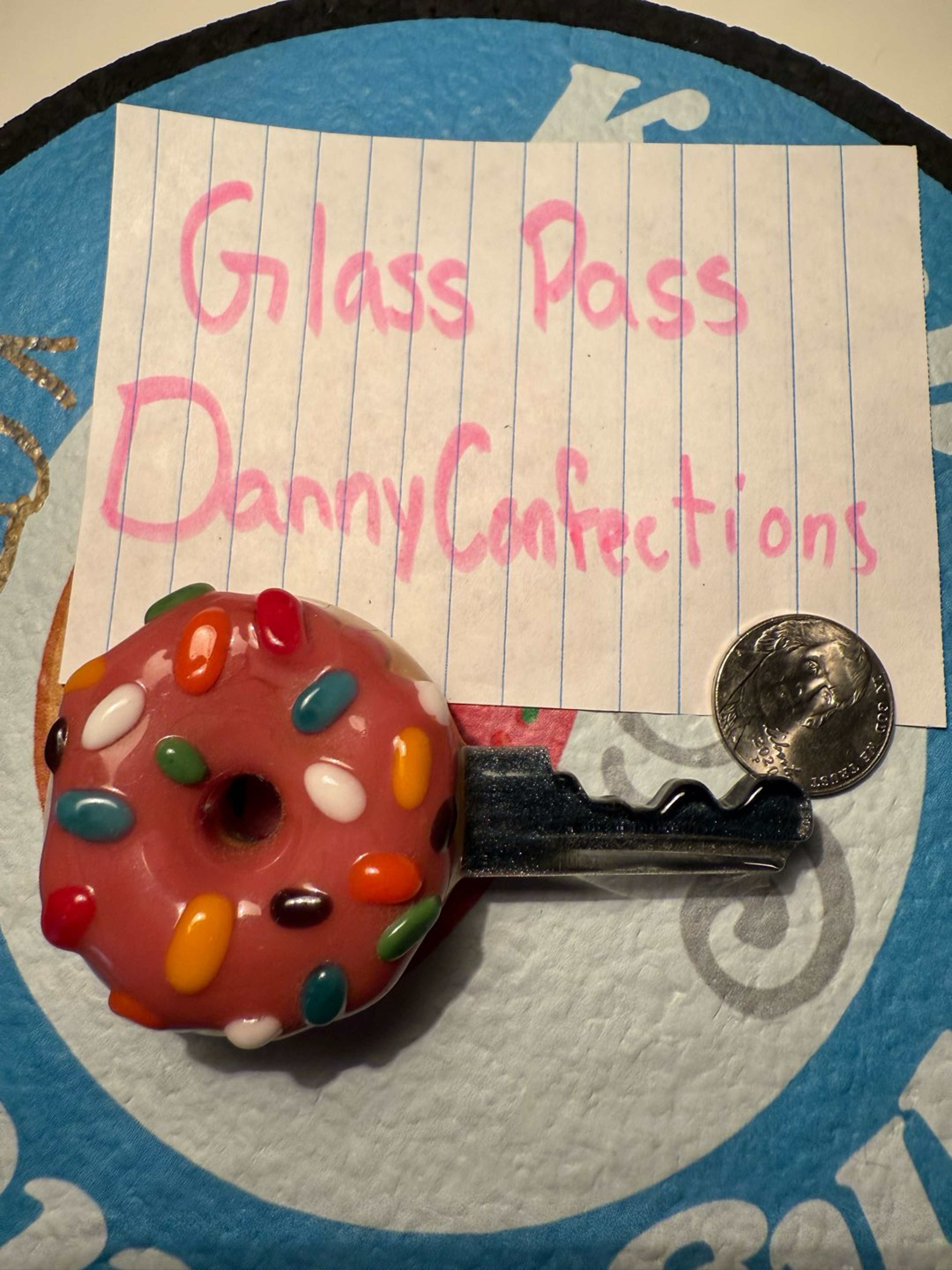 Preview pic of KGB x Preston Hanna strawberry XL key pendant