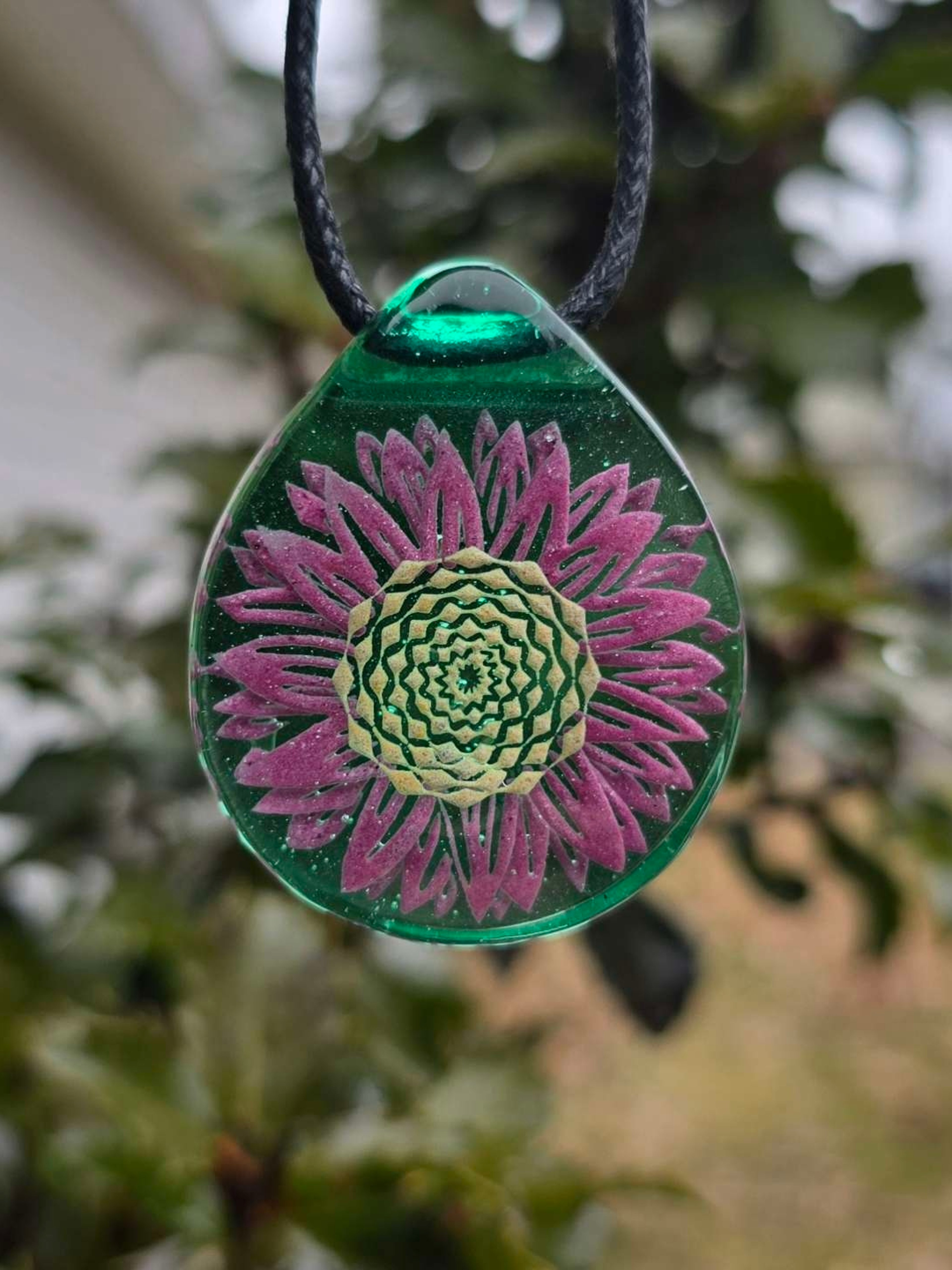 Preview pic of Sunflower Flower Layered Glow Pendant