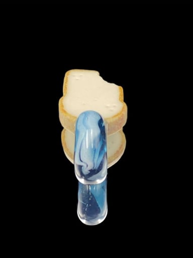 Preview pic of Chaka x Jimmy C glass Bitten Toast Collab Pendy