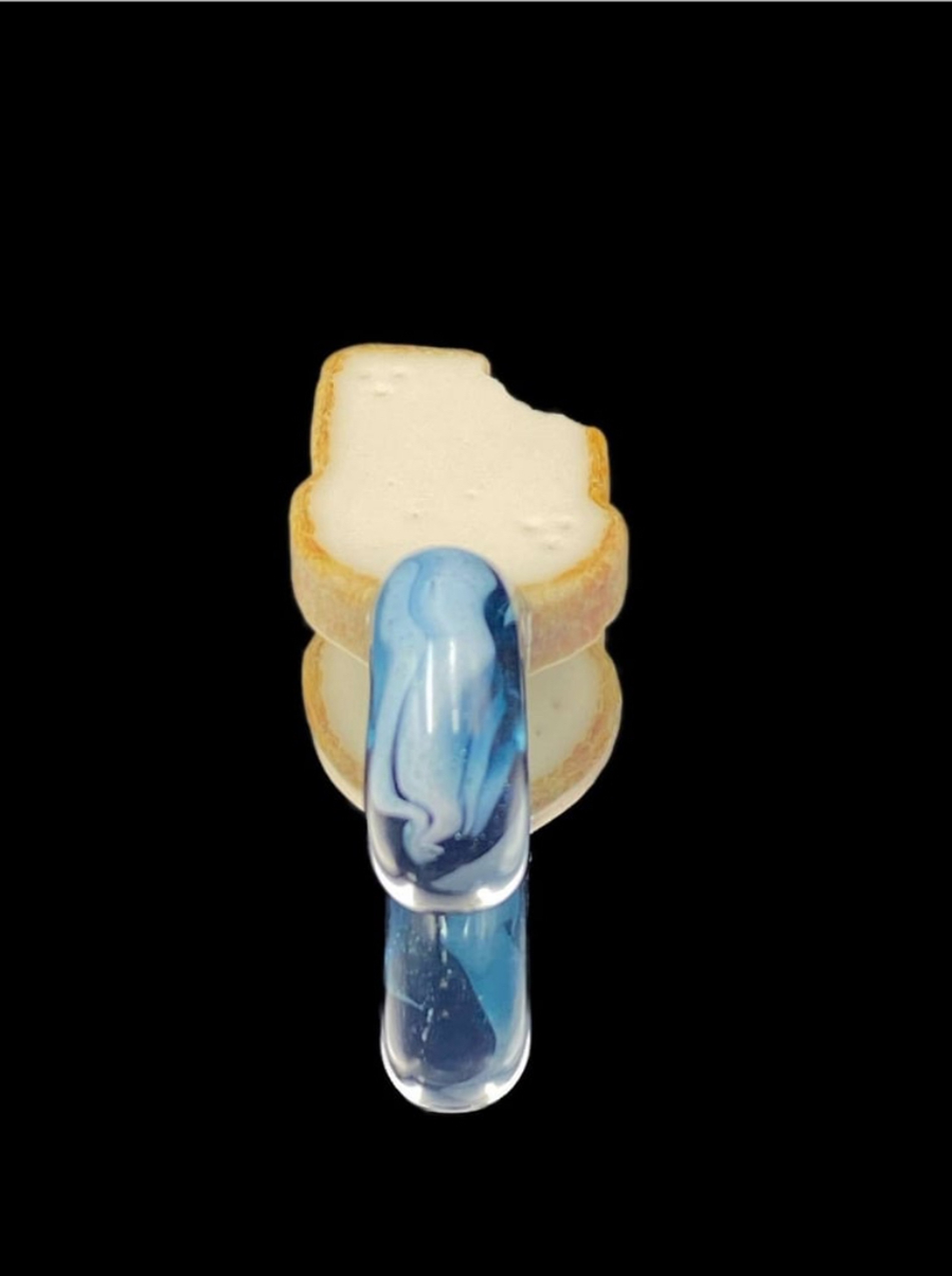 Preview pic of Chaka x Jimmy C glass Bitten Toast Collab Pendy