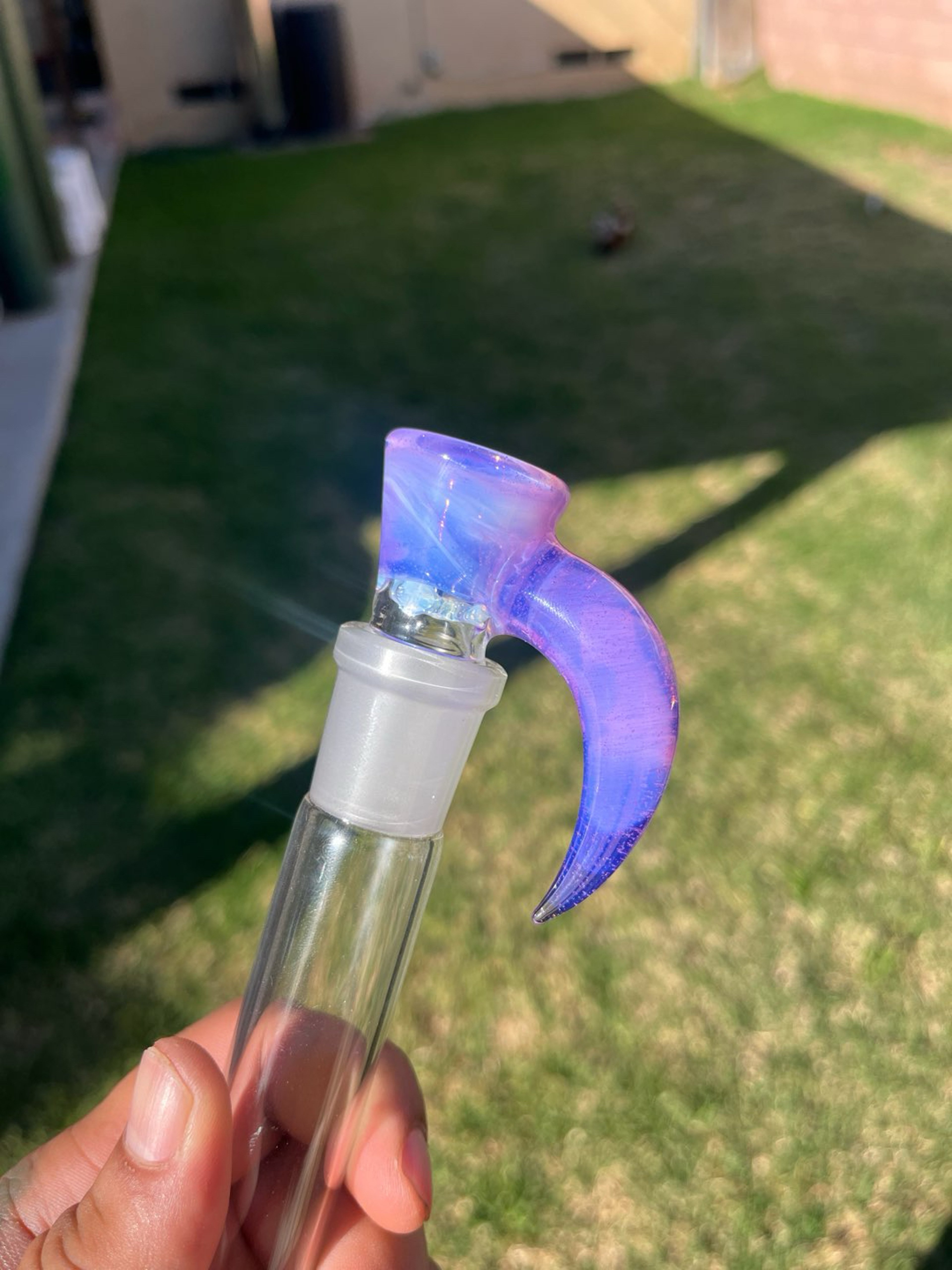 Preview pic of Purple lilac x ghost horn slide 18mm 4 hole