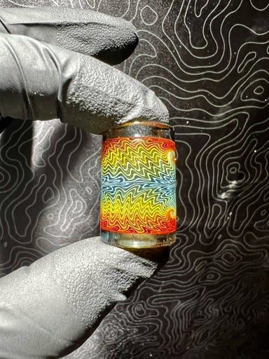 Preview pic of Cowboy Glass Wigwag Bead
