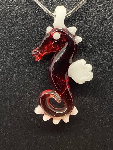 Preview pic of CDQ.Glass Seahorse Pendant