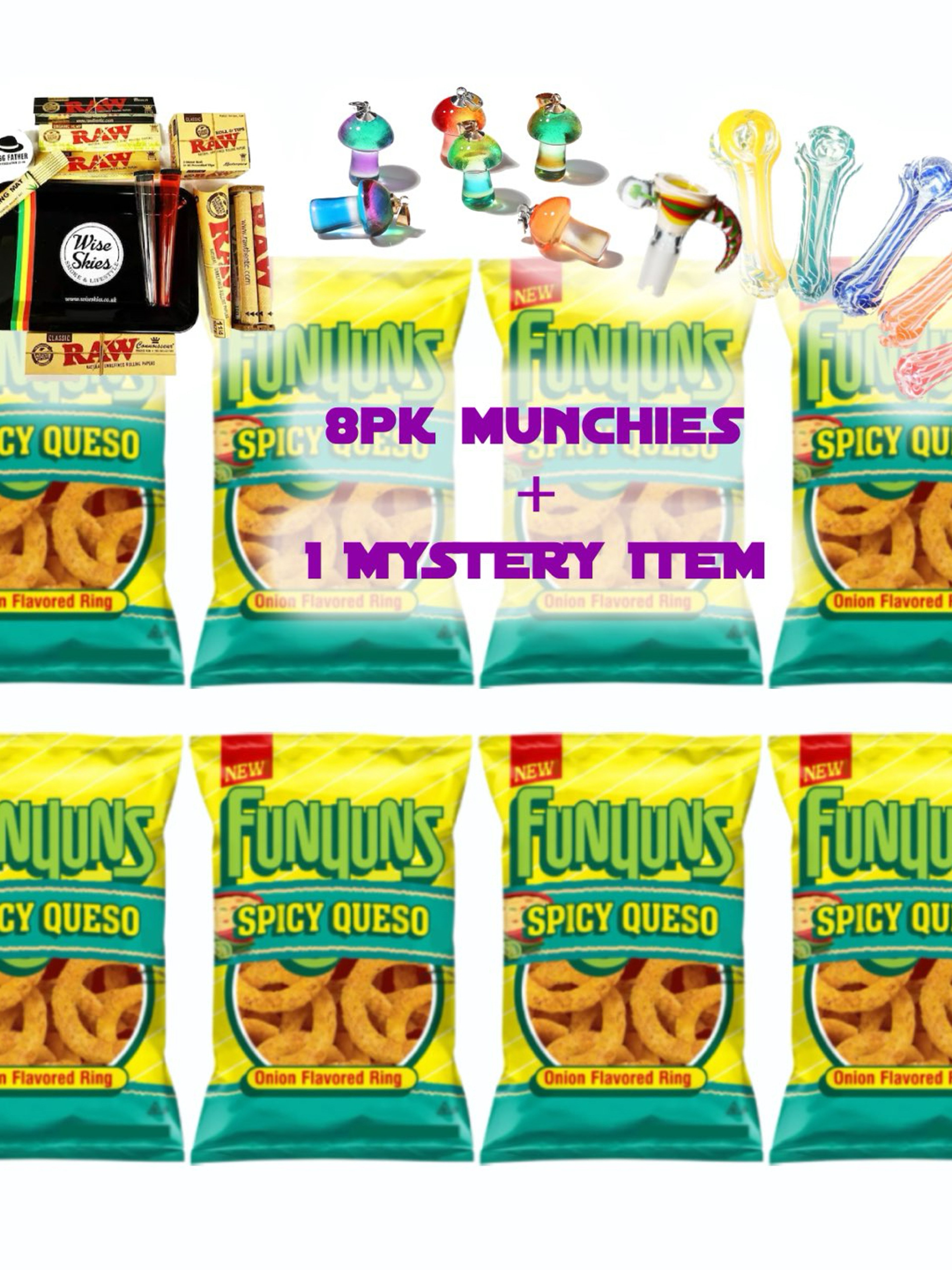 Preview pic of Munchies & Mystery Bundle - Spicy Queso Onion Rings 8pk