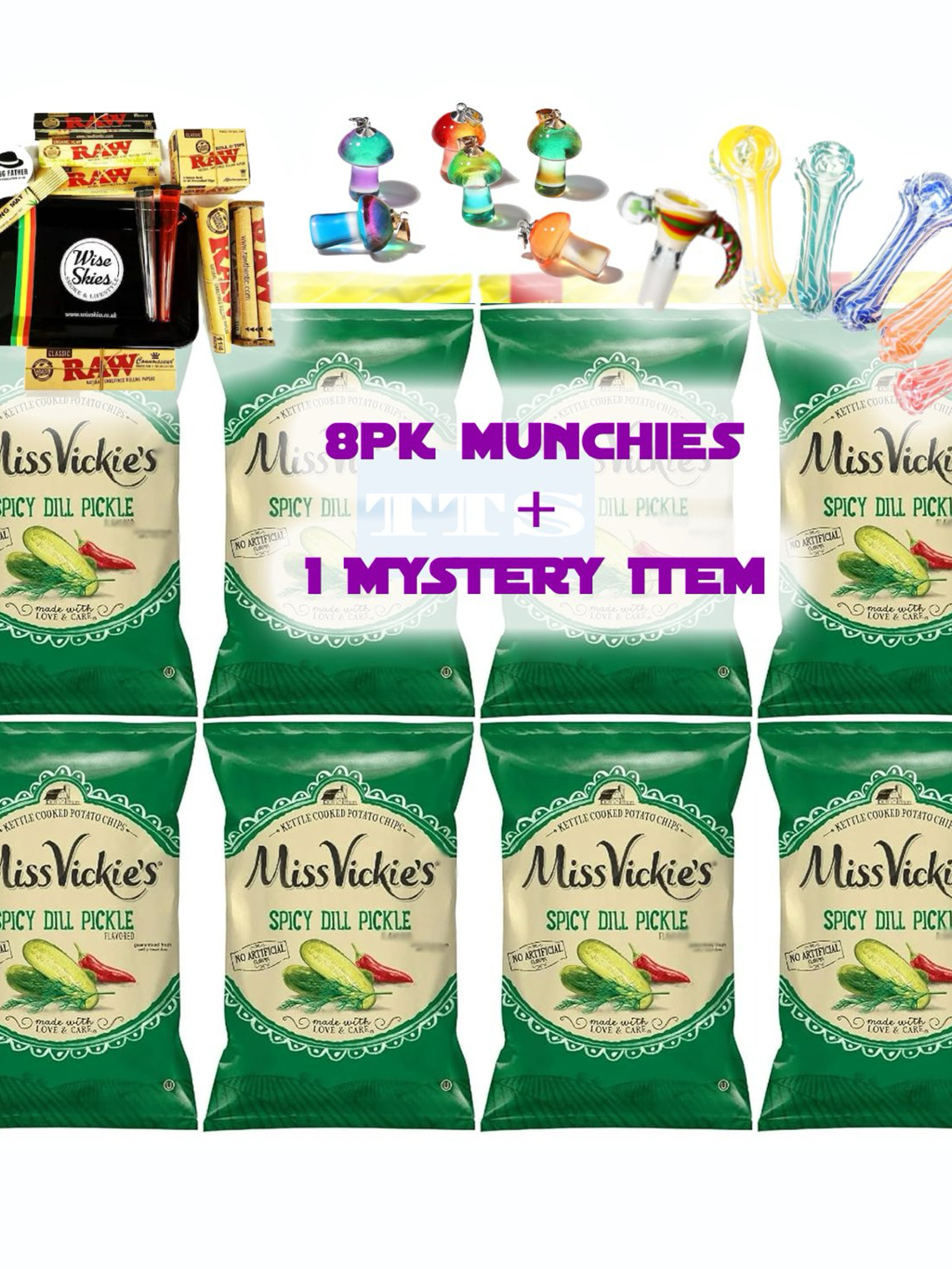 Preview pic of Munchies & Mystery Bundle - Spicy Dill Pickle 8pk