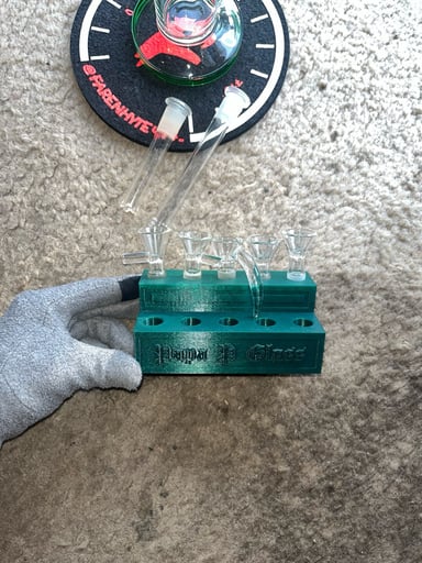 Preview pic of Papa P 10 hole 14mm bowl holder + all 7 bowls “BUNDLE DEAL‼️”