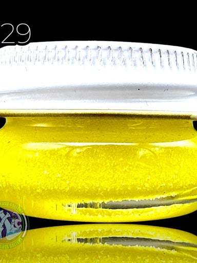 Preview pic of Empty1 Glass - Baller Jar #29 - Mini (Yellow Crushed Opal)
