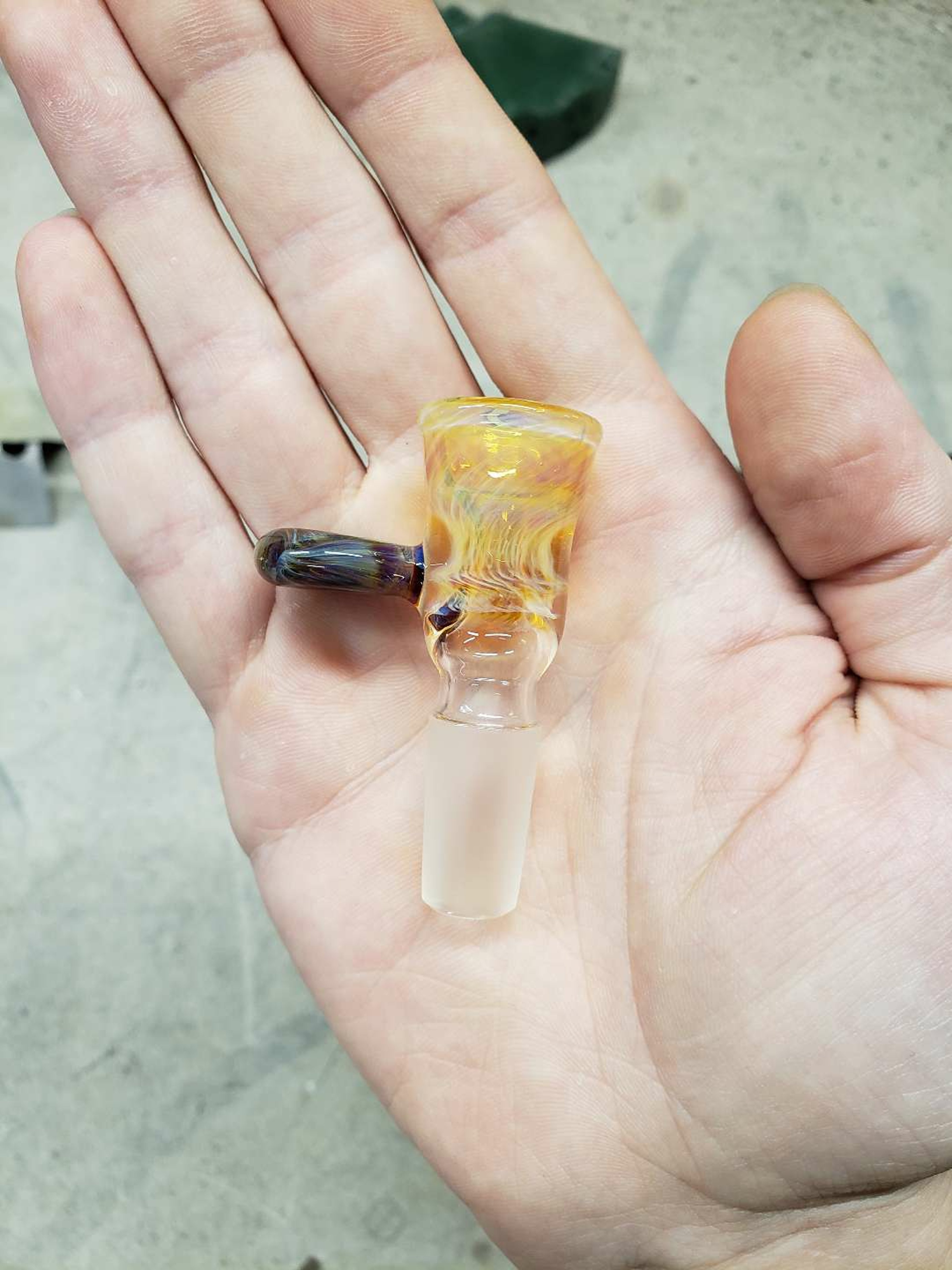 Preview pic of 14 mm Amber purple slide by mwbglass