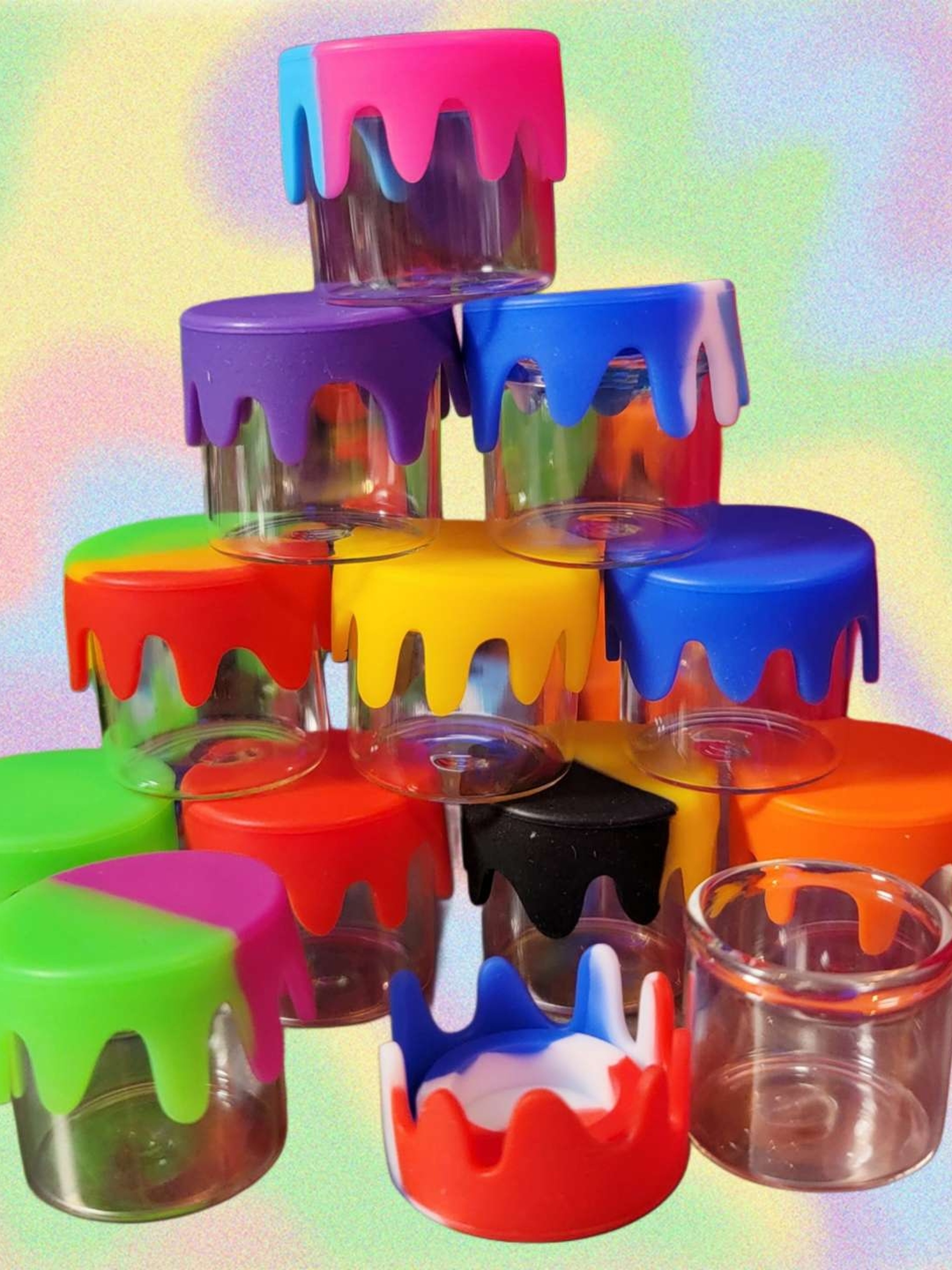 Preview pic of 3/pc Glass Wax Containers
