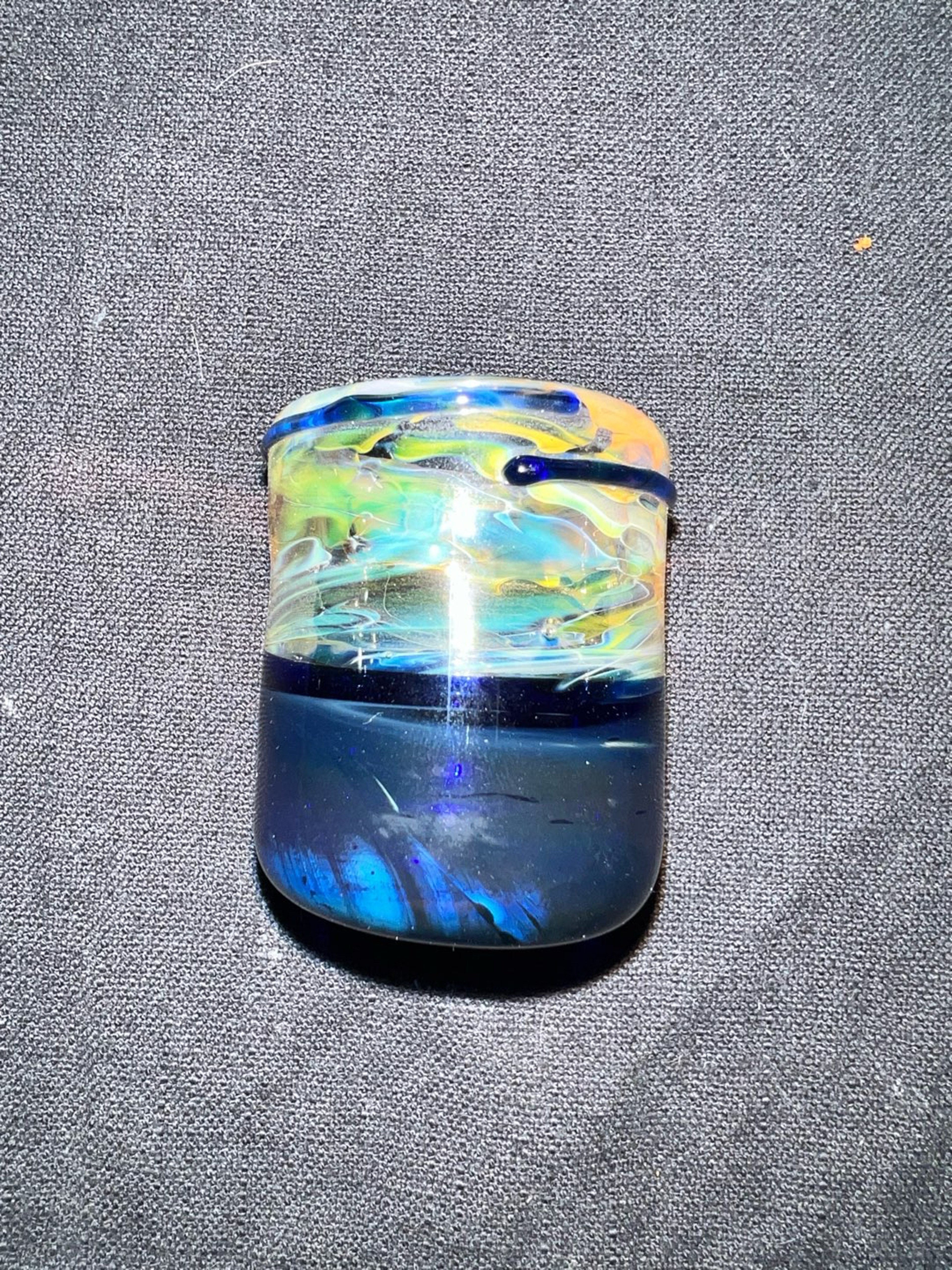 Preview pic of Beautiful fume and cobalt hash jar.