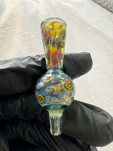 Preview pic of Fully Worked 25mm Bubble Cap by Lic glass