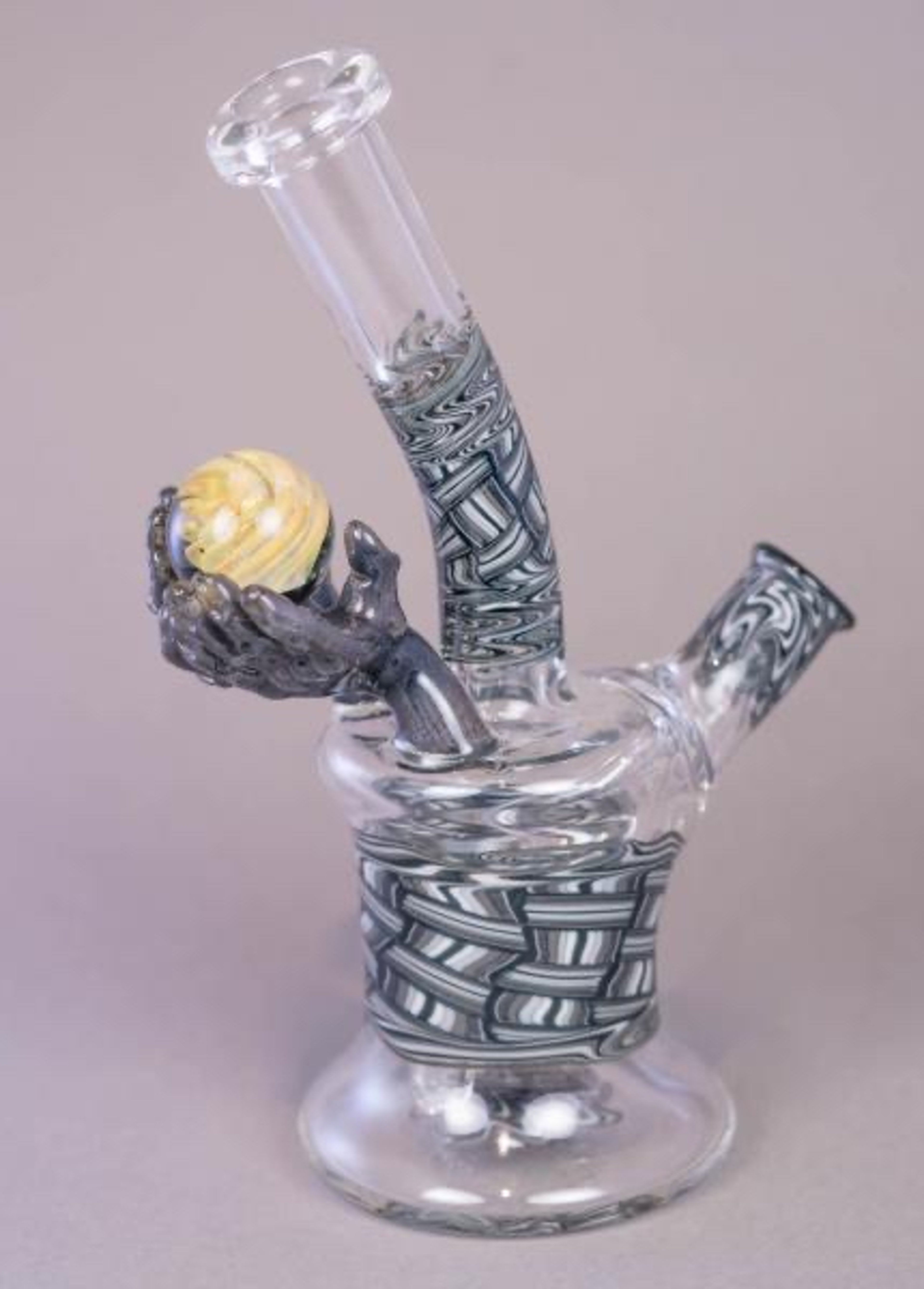 Glass Munky Black & White Chip Rig image 0