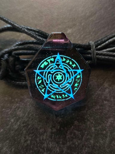 Preview pic of Occult Layered Glow UV Pendant Seconds
