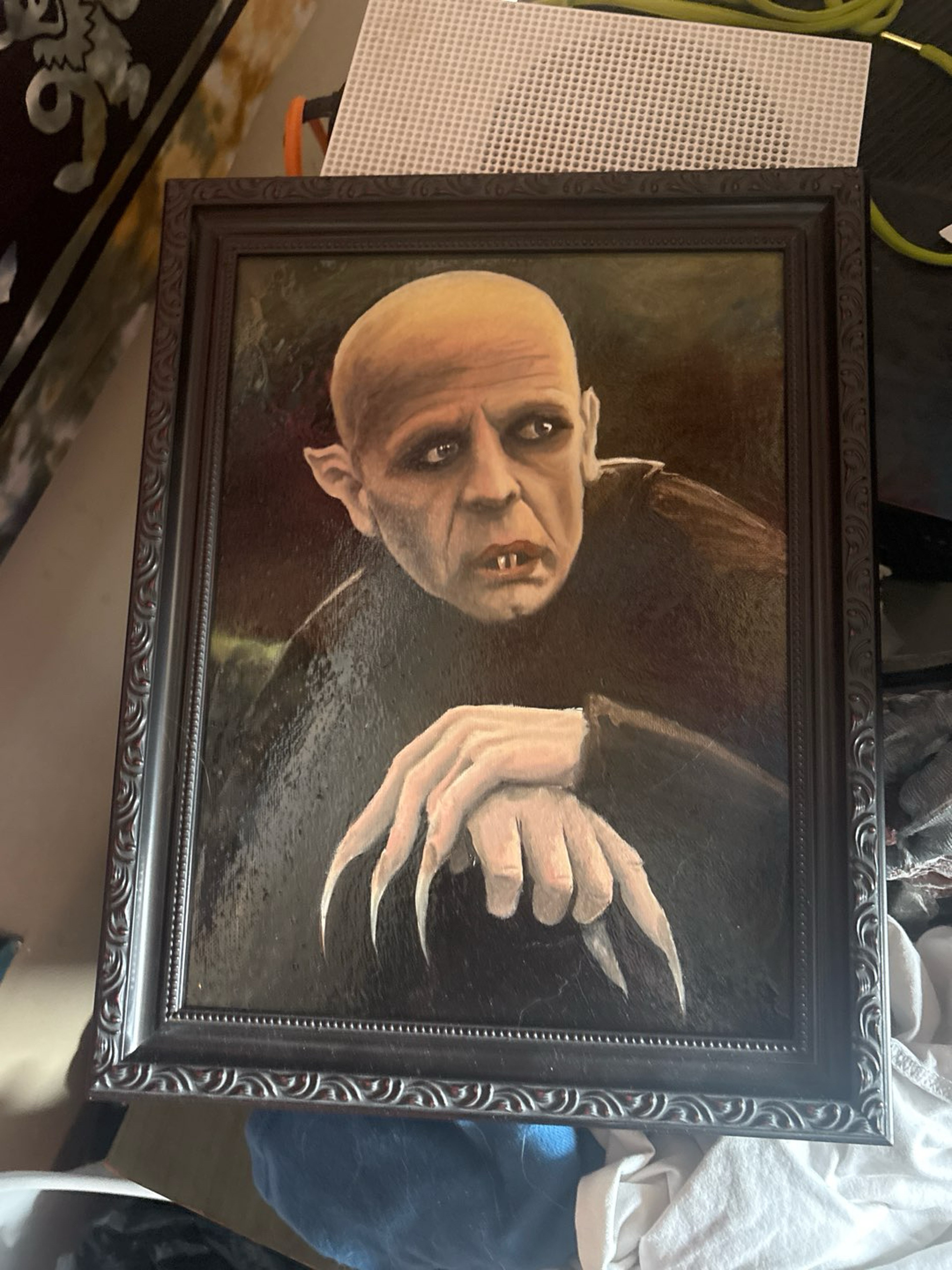 Preview pic of Hand painted/glazed Nosferatu portrait