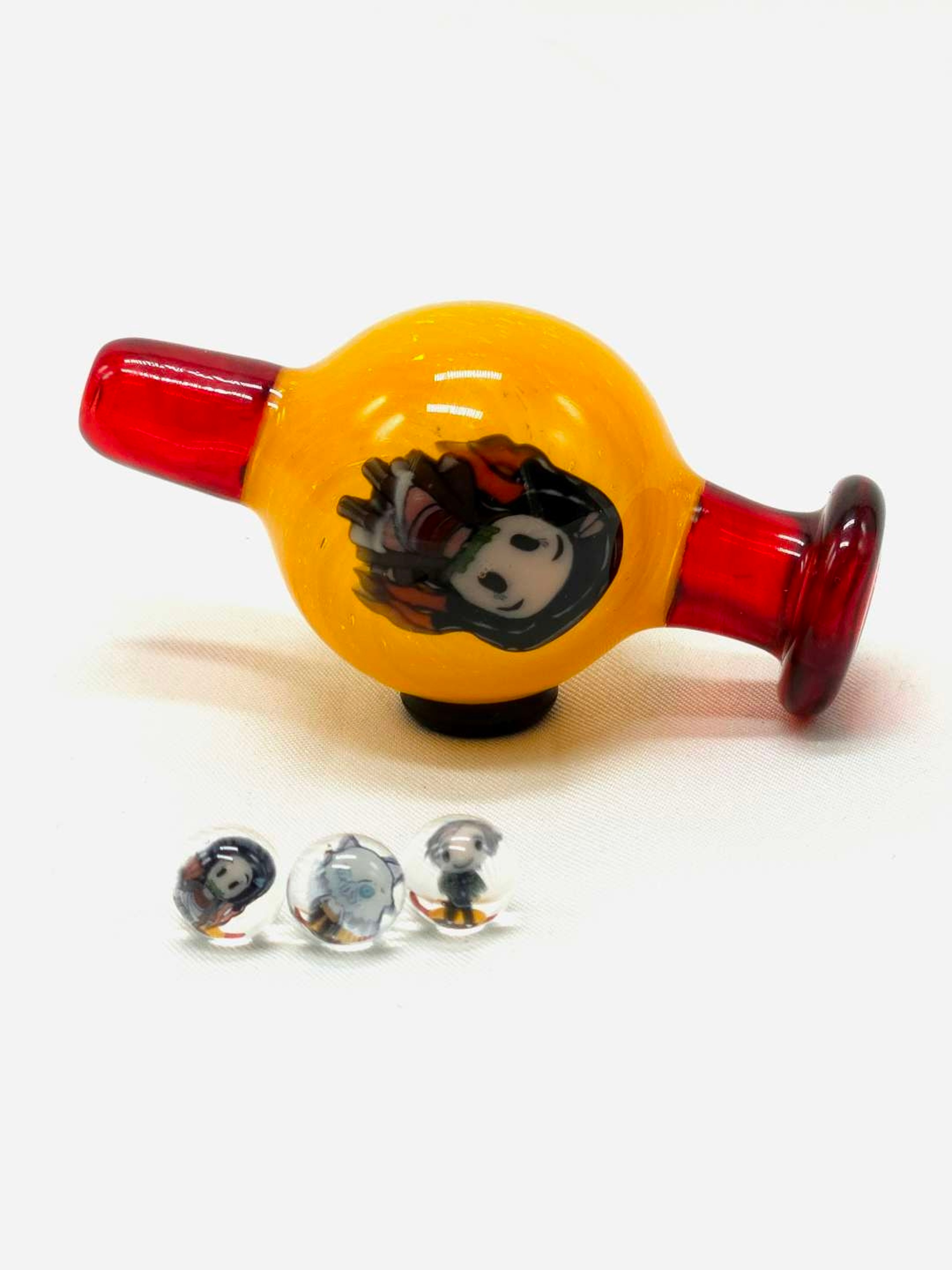 Demon Slayer carb cap w/ matching pearls. Grimm Glass REDUCED image 0