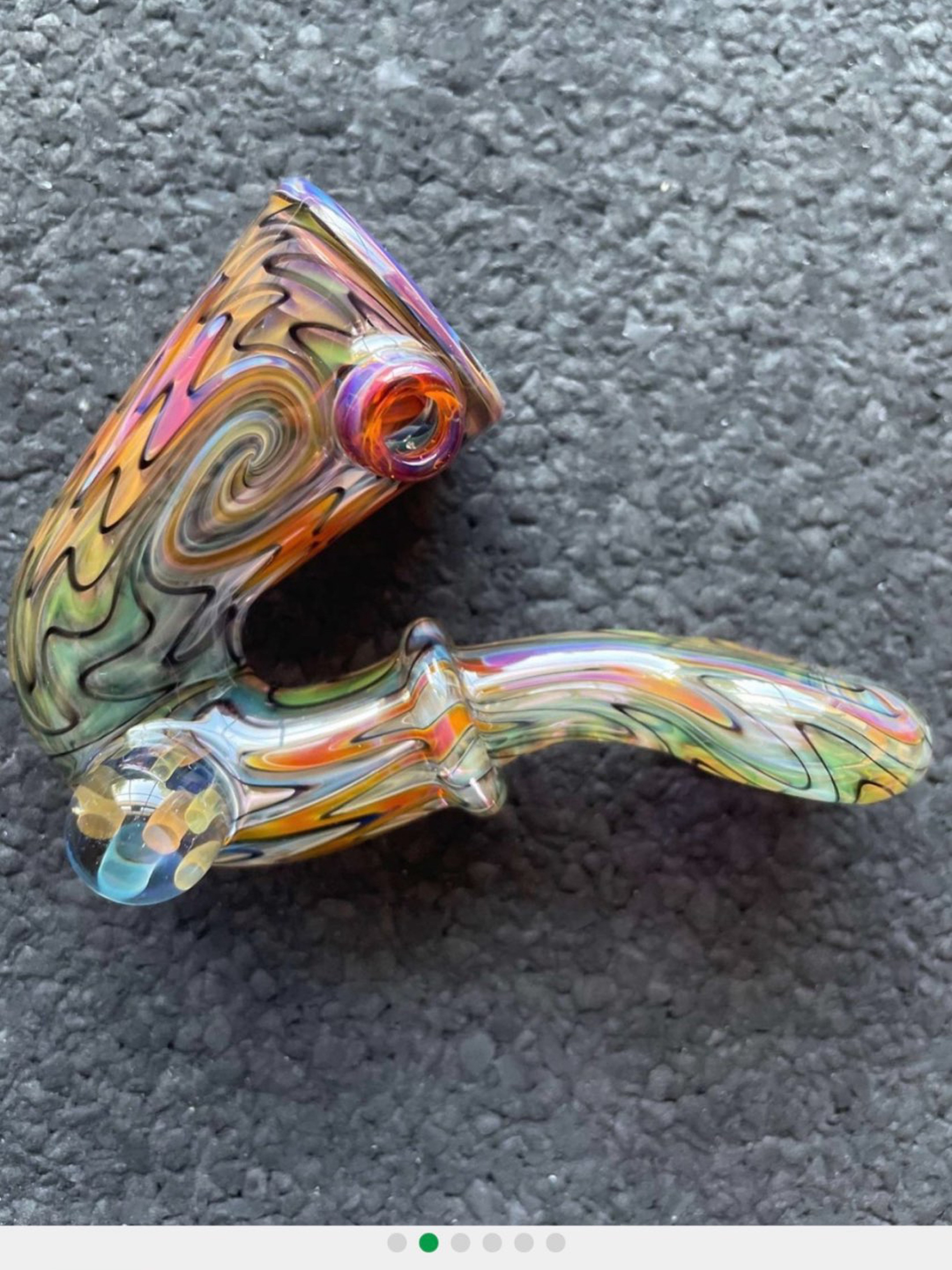 Hefe glass fumed Sherlock amber purple image 0