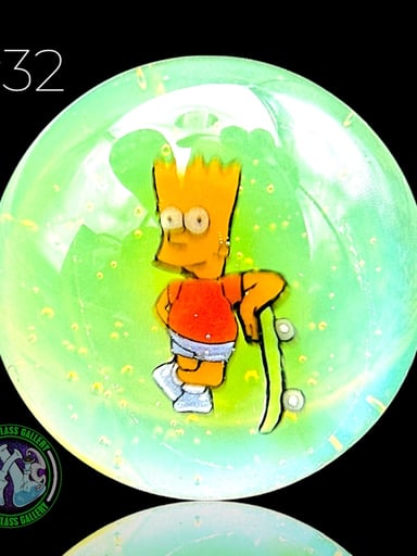 Preview pic of Keys Glass - Marble #32 - Bart The Simpsons