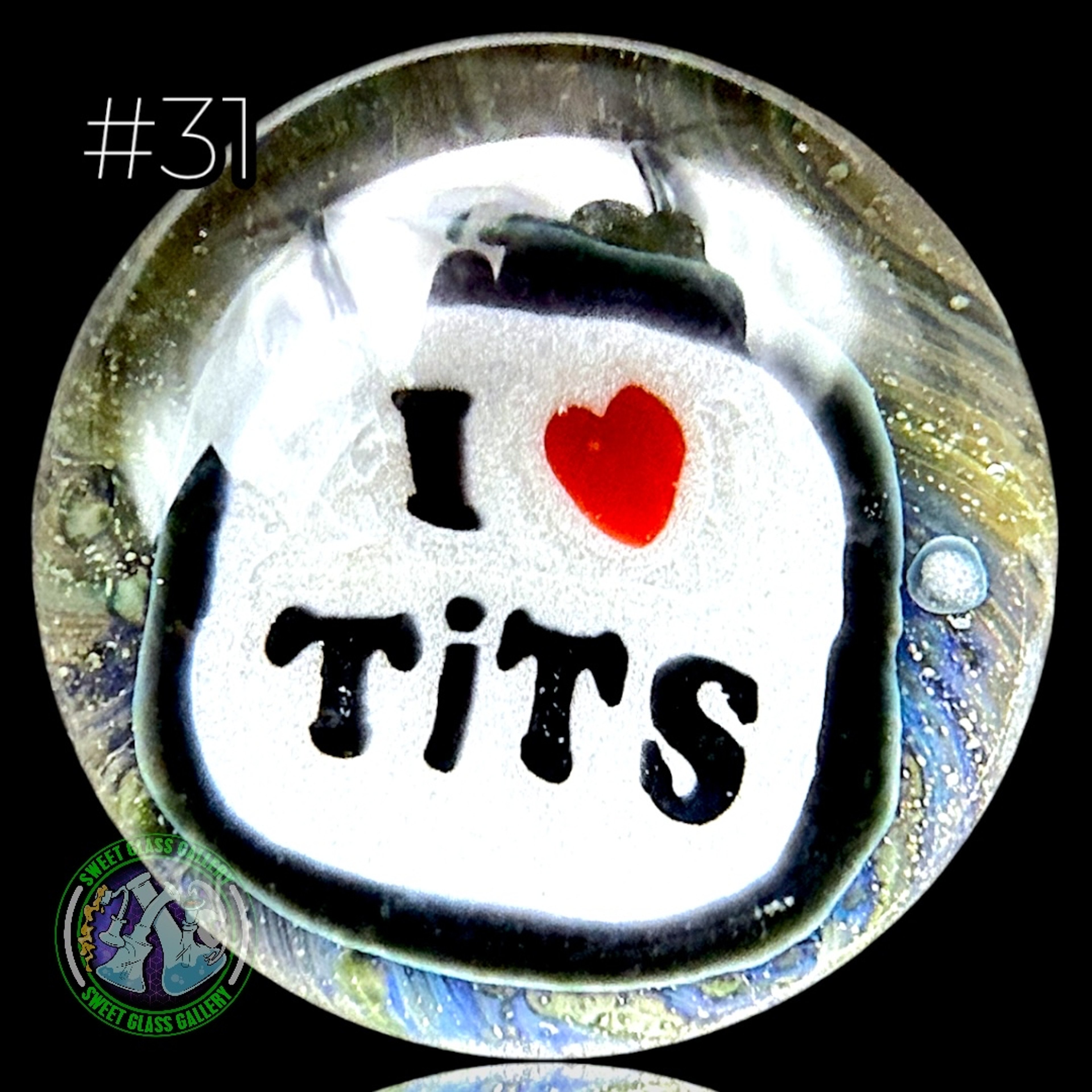 Preview pic of Keys Glass - Marble #31 - I Love Tits