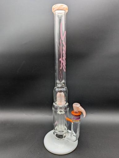 Preview pic of SHEEP GLASS ORANGE CREAMSICLE DUAL PERC BONG