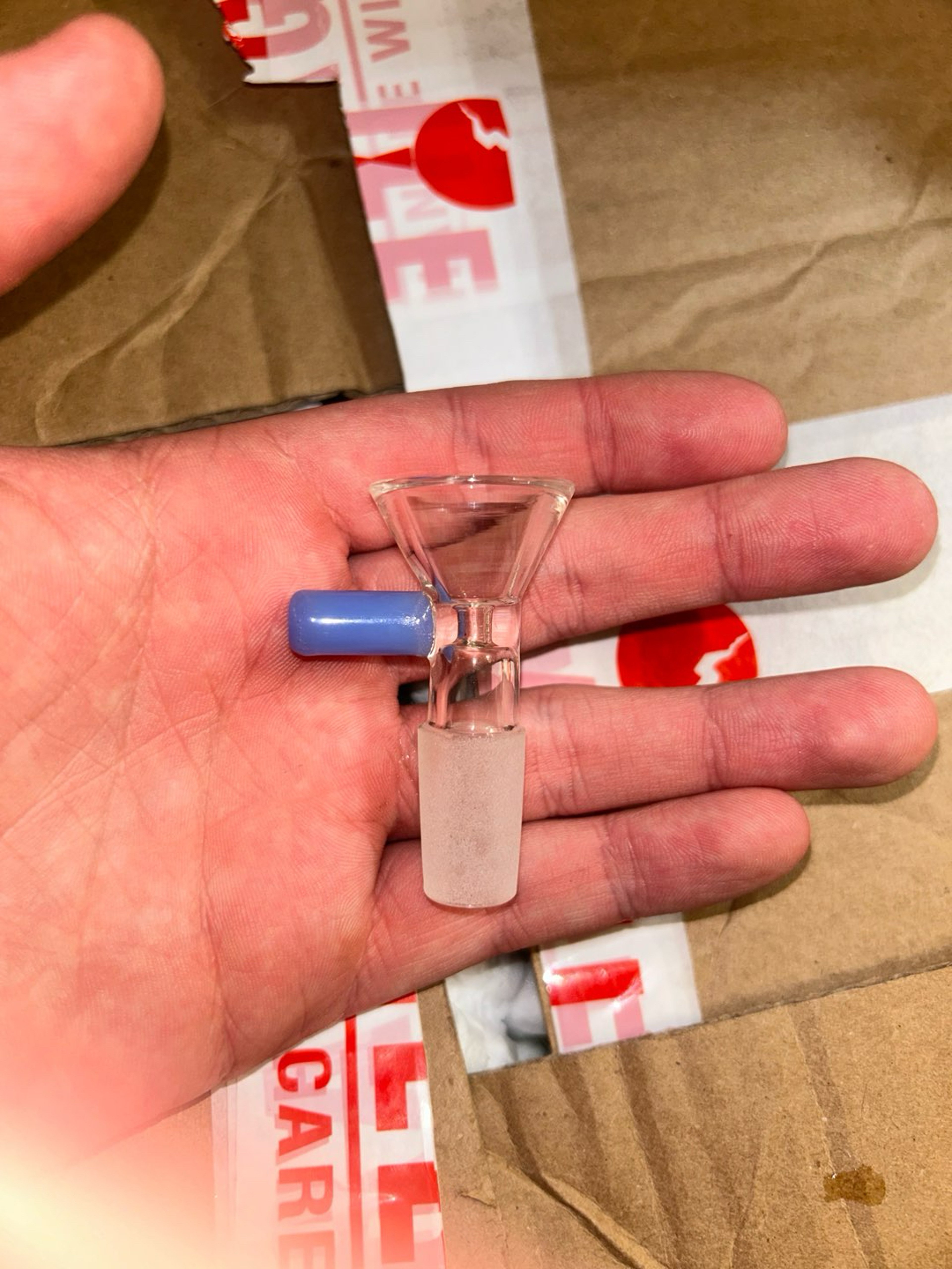 Preview pic of Blue / Purple Handle 14mm Slide / Bowl