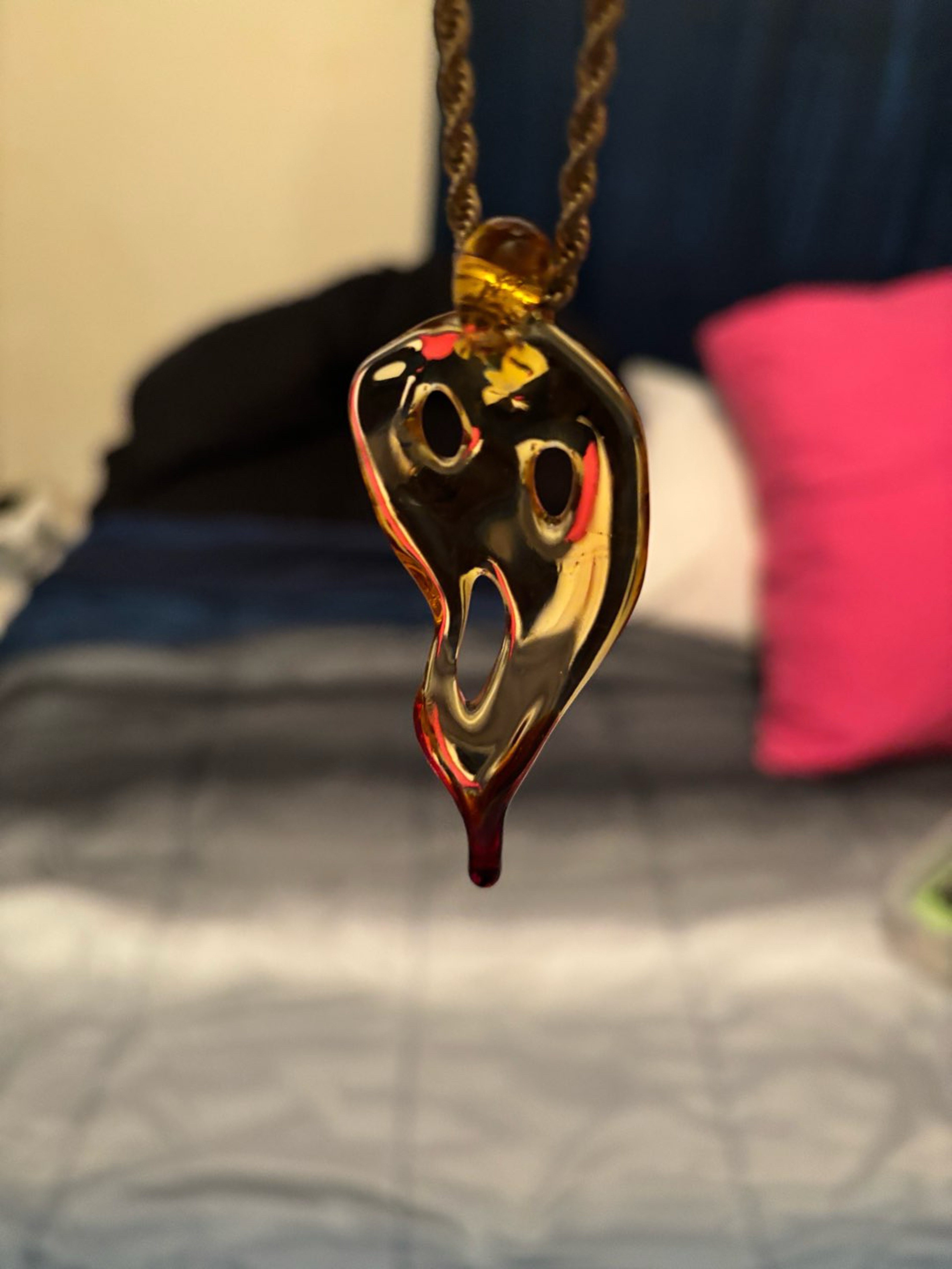 Shatter pendant on 24” gold chain image 0