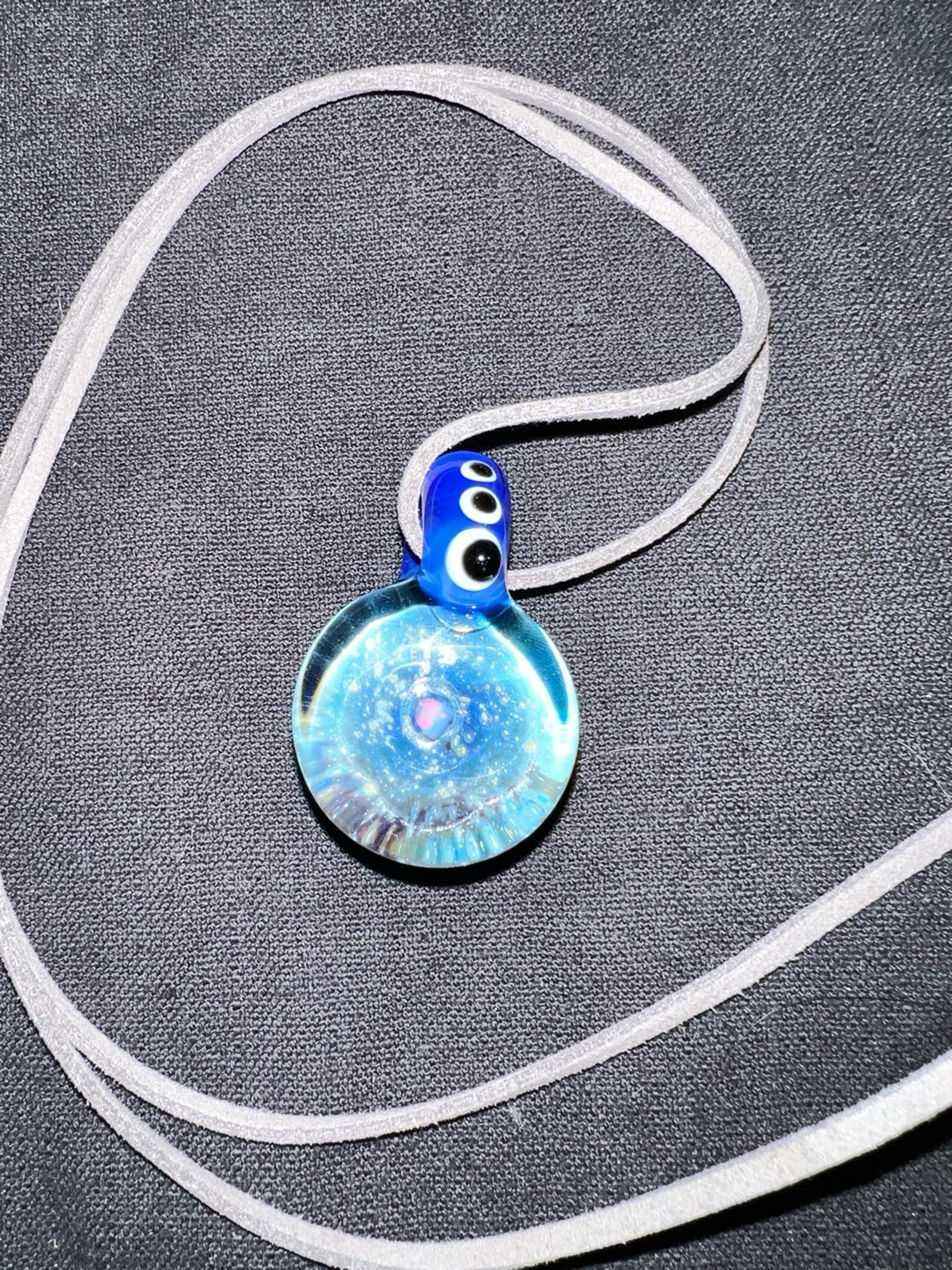 Preview pic of Space tech pendant with centered opal