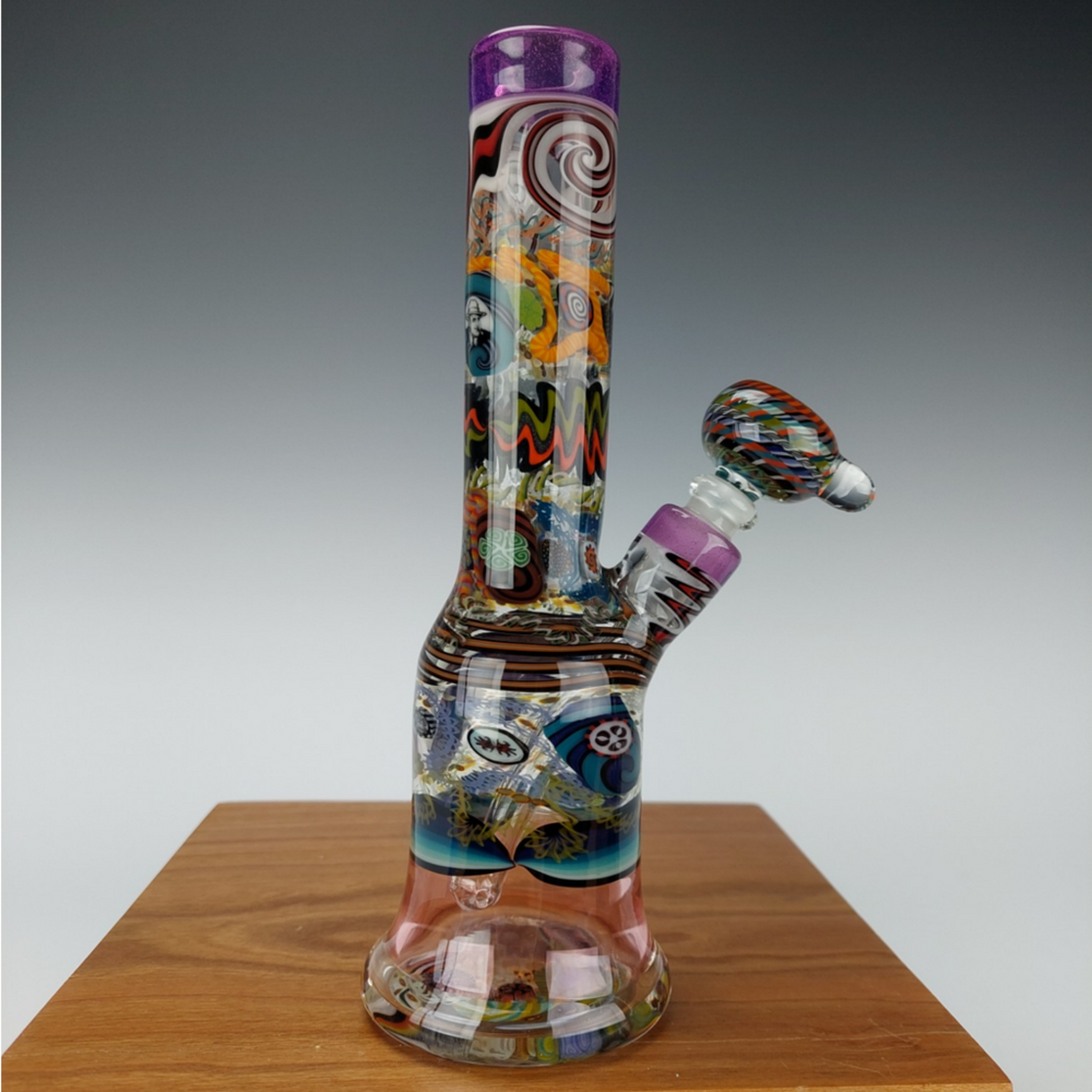 Preview pic of SIC GLASS HEAVY WORKED MILLE TUBES