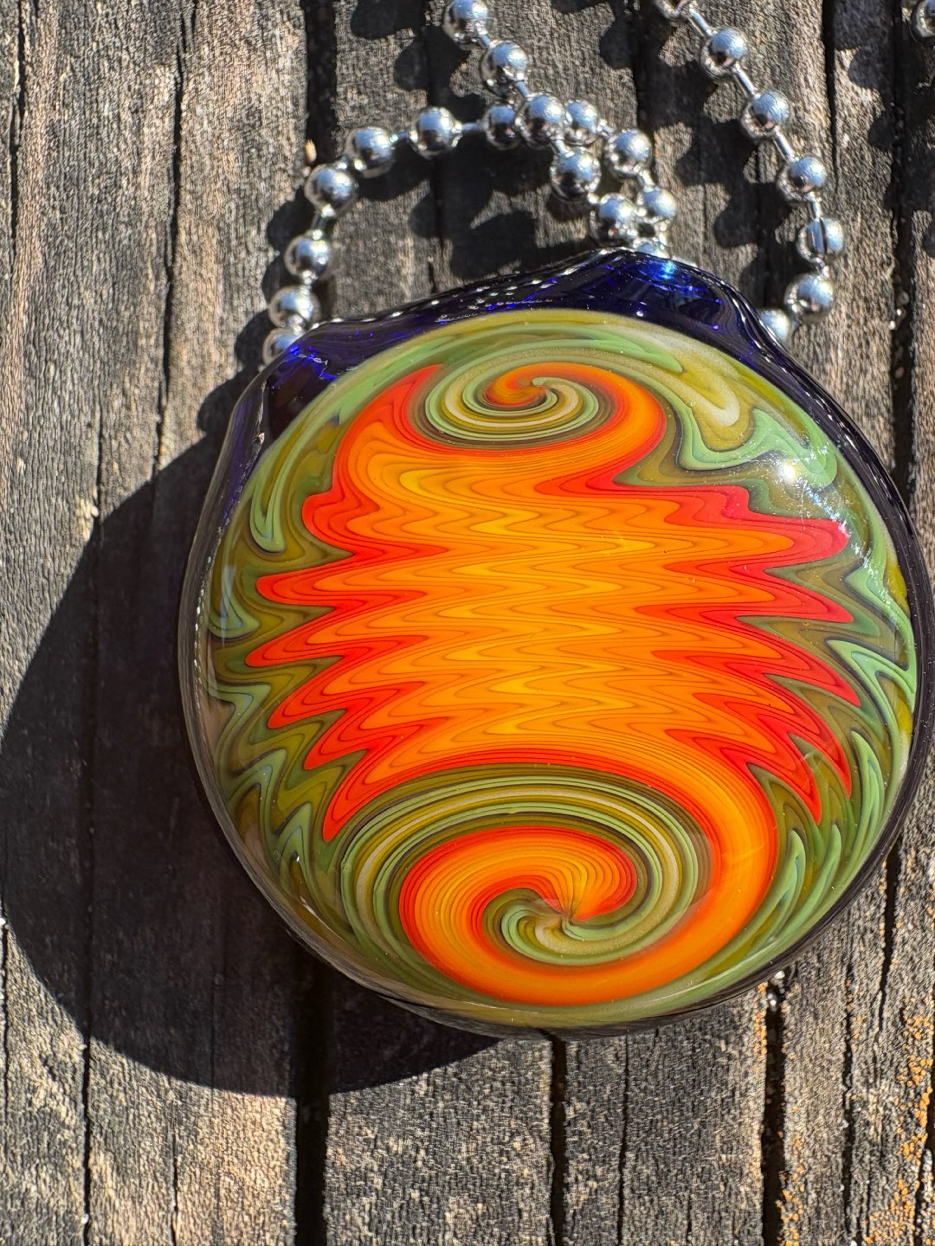 Preview pic of Plymouth Flameworks Reversal hollow pendant