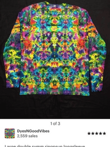 Preview pic of Dyes n good vibes large long sleeve