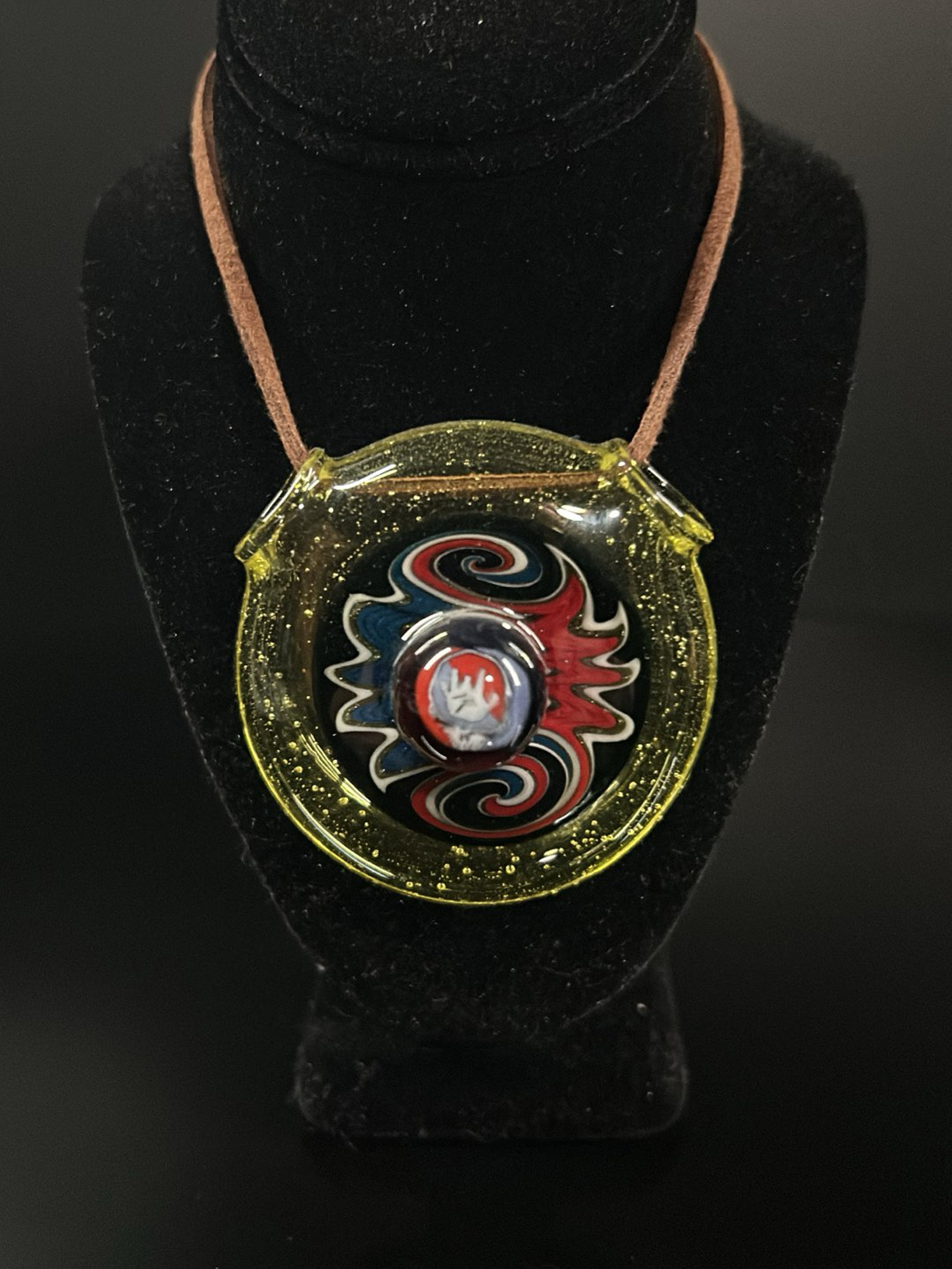 Preview pic of Git Down Glass Grateful Dead Pendant