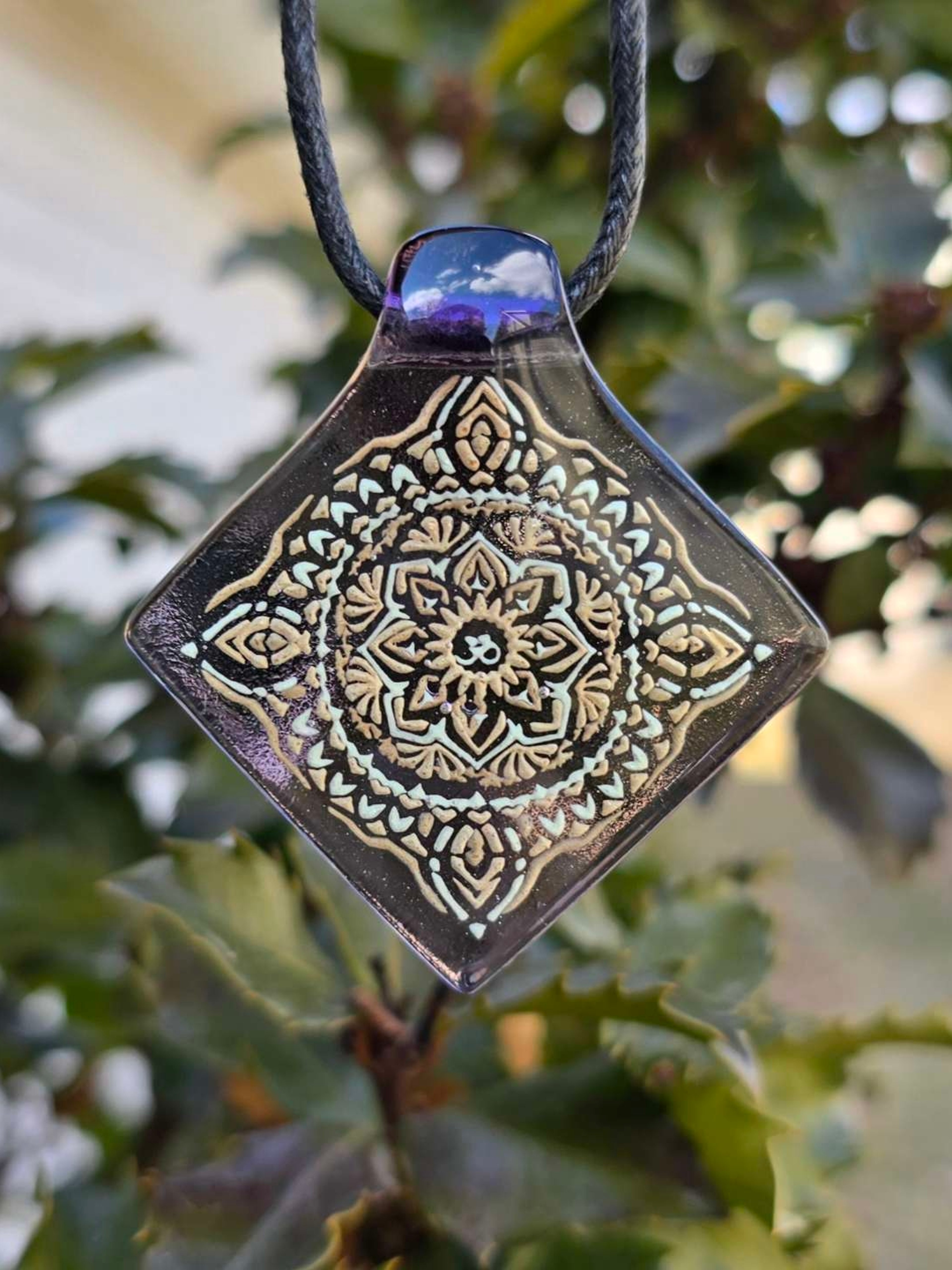 Preview pic of Square Mandala Layered Glow Pendant