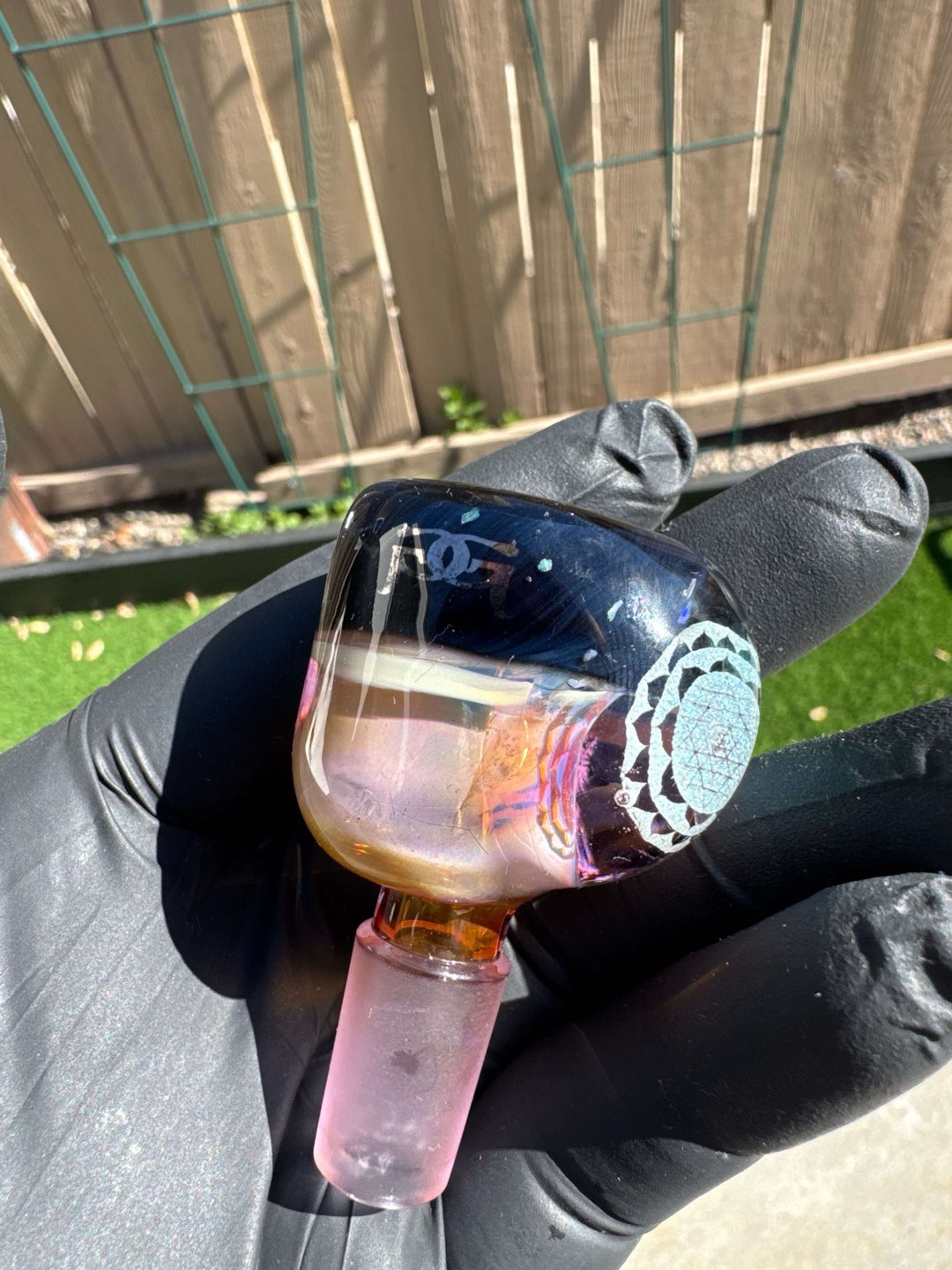 Preview pic of Goldman Crushed Opal Geometric Bowl