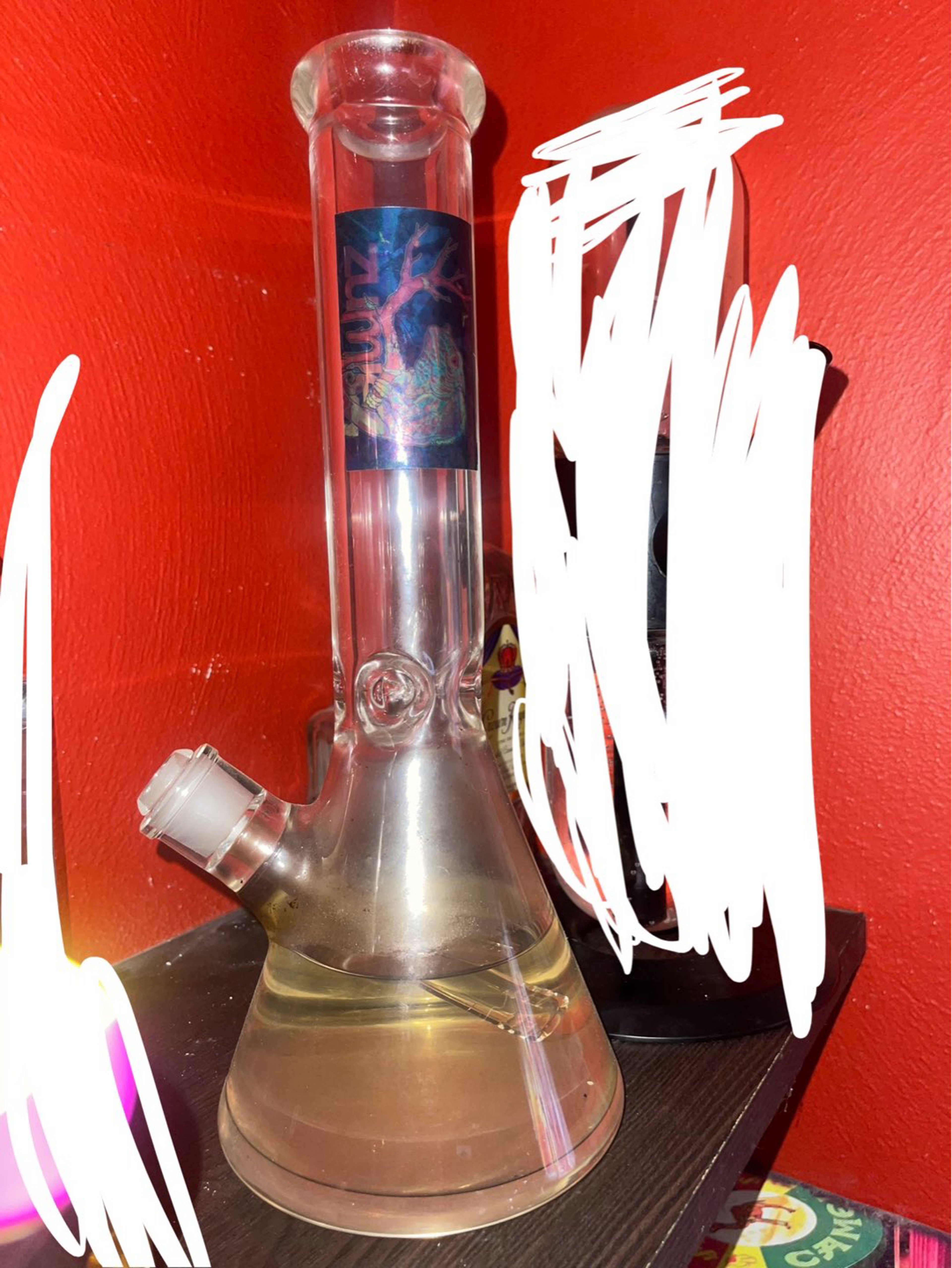 Preview pic of 14” 1/2” thicc beaker with zumiez sticker