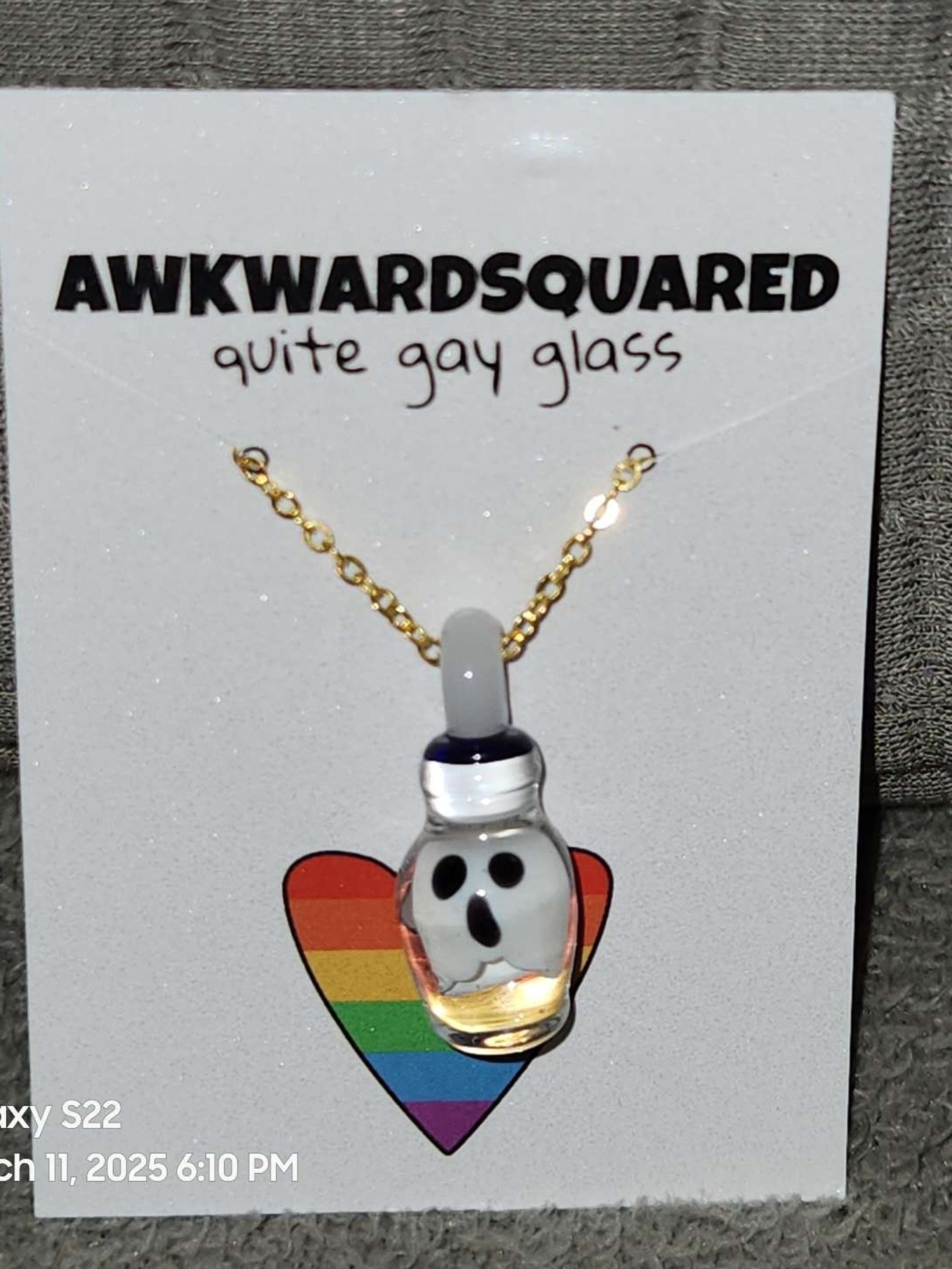 Ghost in a jar pendant/ necklace image 0