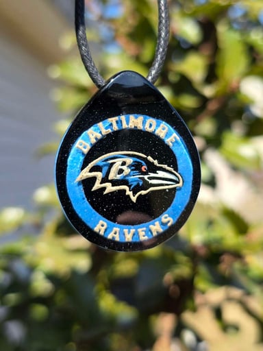 Preview pic of Baltimore Ravens Layered Glow UV Pendant