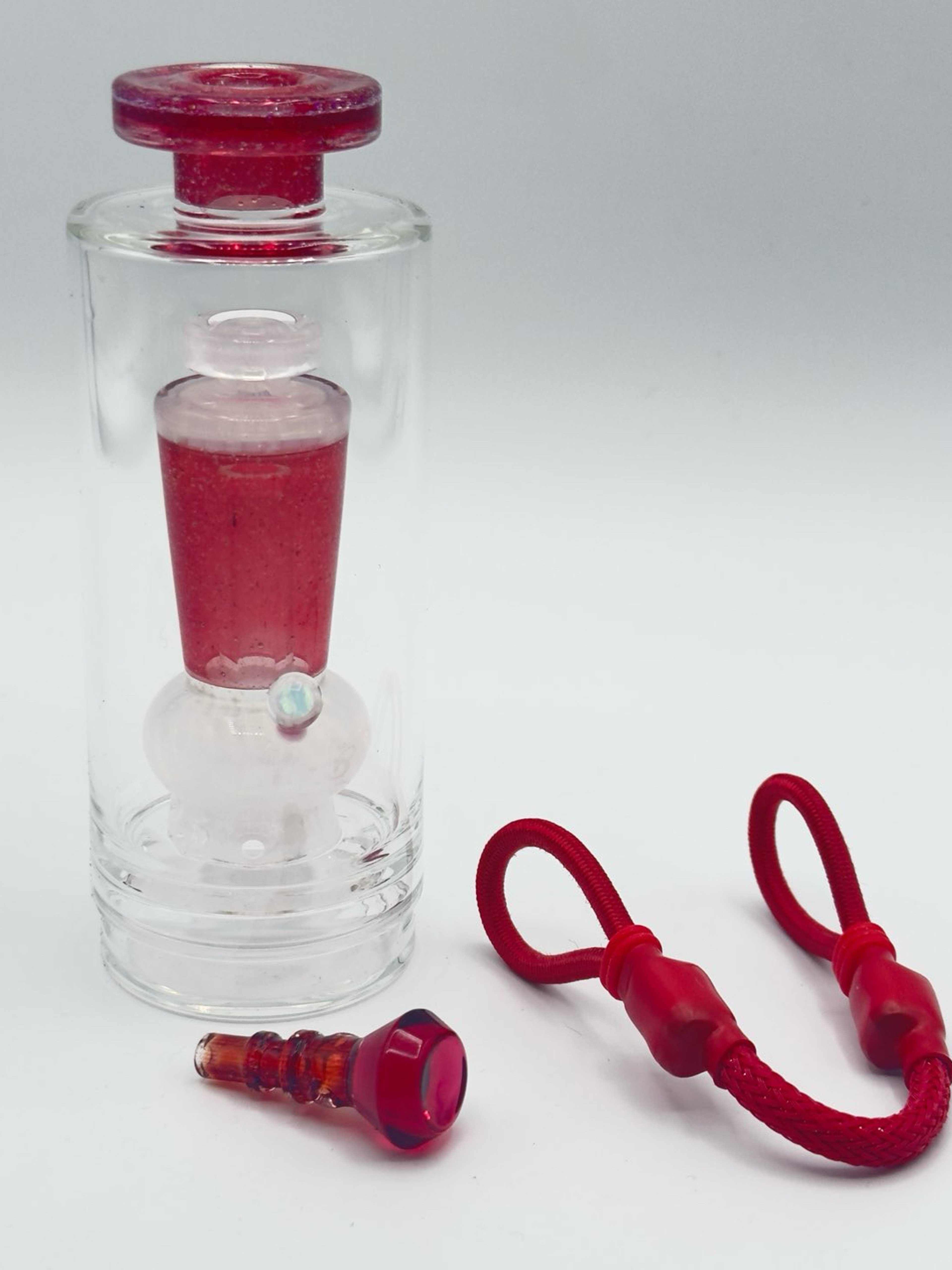 Preview pic of Spiders Glass 2024 Tall Ruby Slipper over Crushed Opal 3-Hole