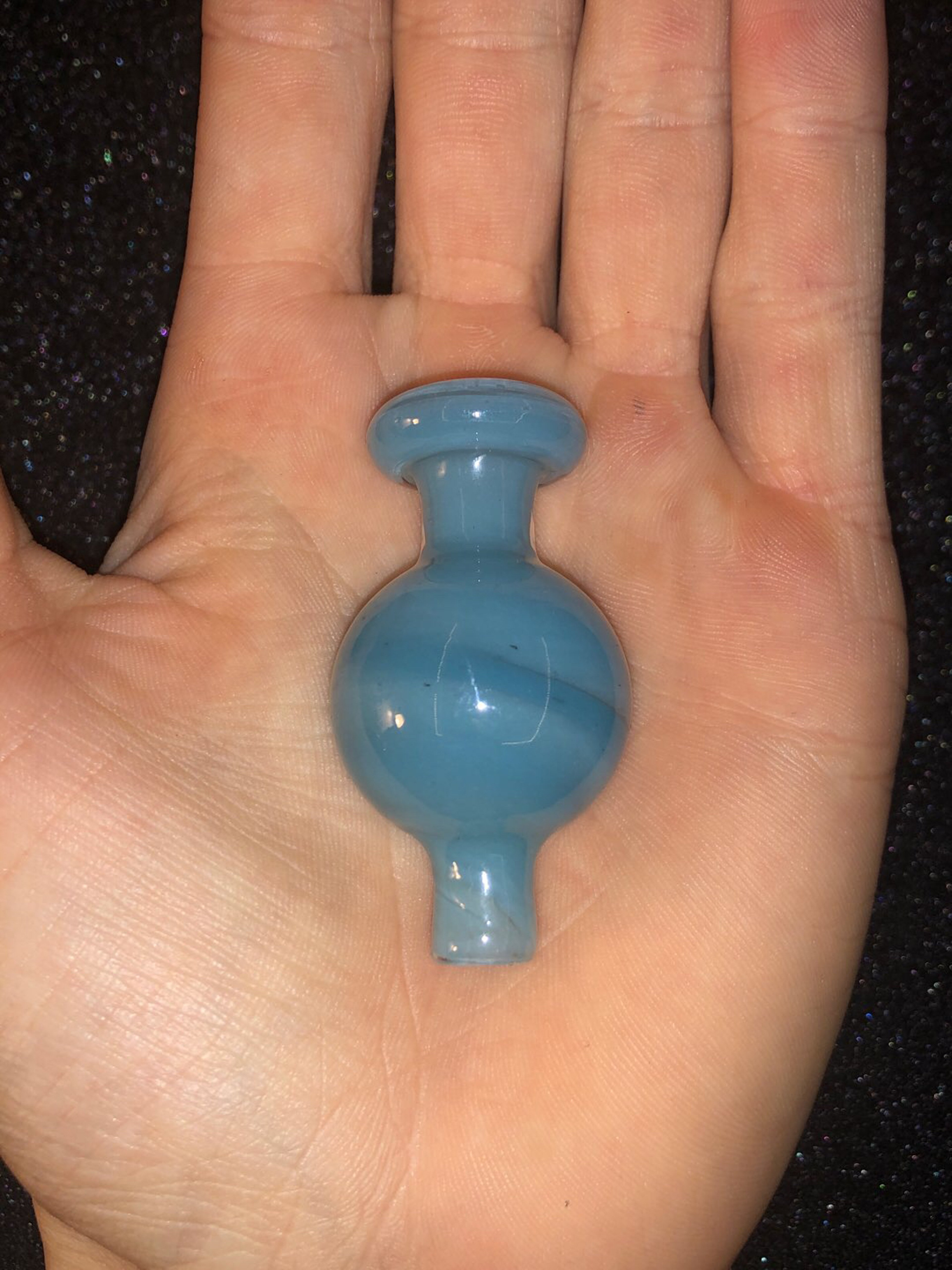 Preview pic of Random teal bubble cap