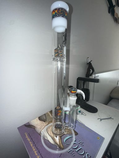 Preview pic of 2k glass art full rainbow wigawag straight tube