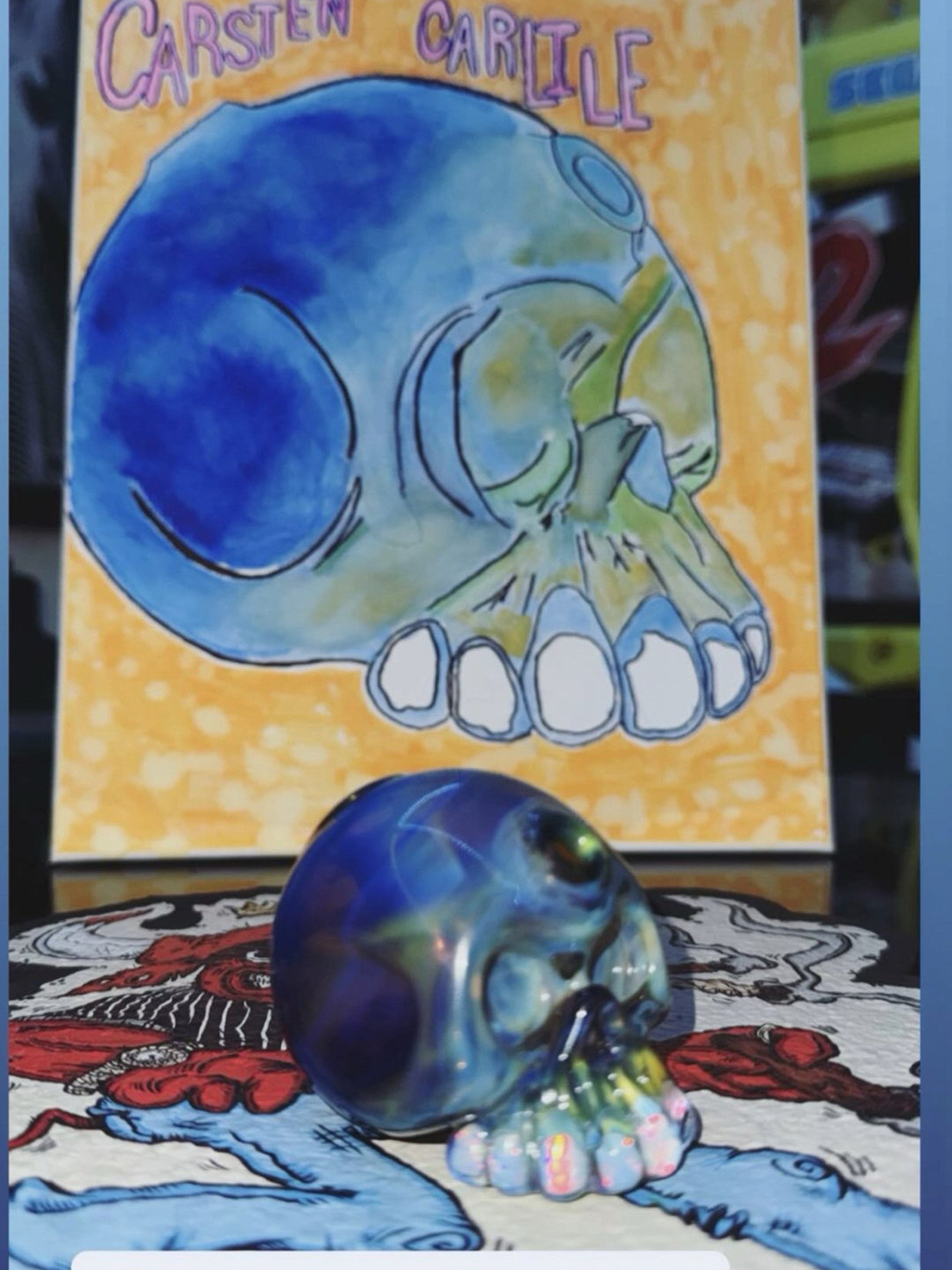 Preview pic of 2024 Carsten Carlile Glass Mini skull from ego clash