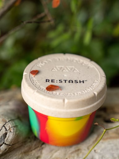Preview pic of 4oz Rasta tie dye re stash jar