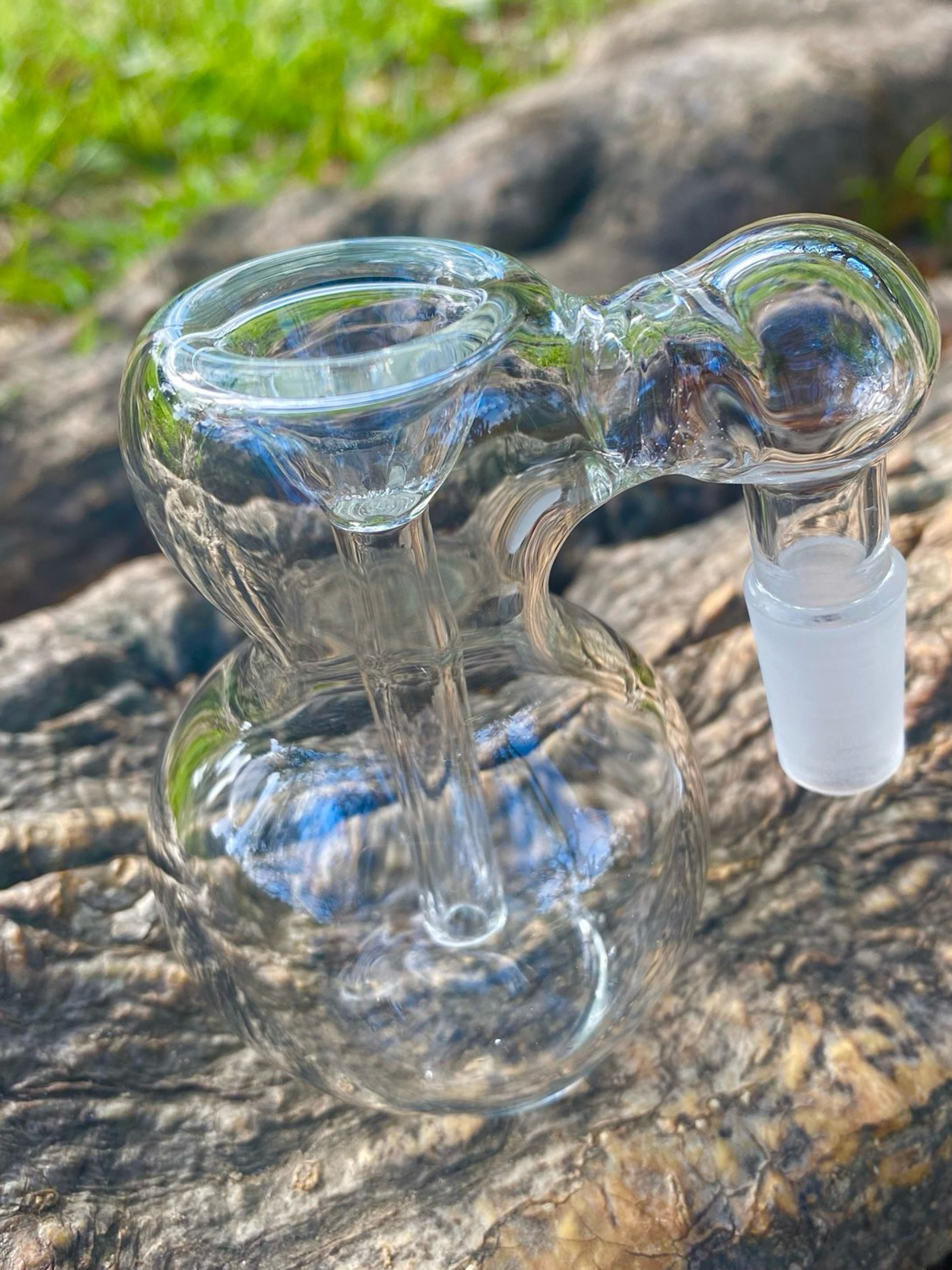 Preview pic of 14mm Clear Glass ash catcher bowl 90 degree