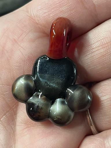 Preview pic of Dark Paw Print Pendant
