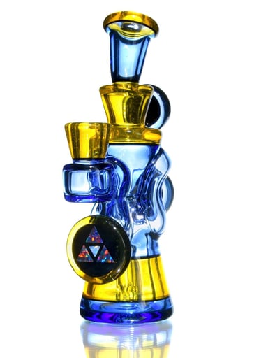 Preview pic of Rycrafted x Glass Maze -Collab - CFL Reactive Double-uptake Rycycler - Terps/Blue Dream - 14mm Female